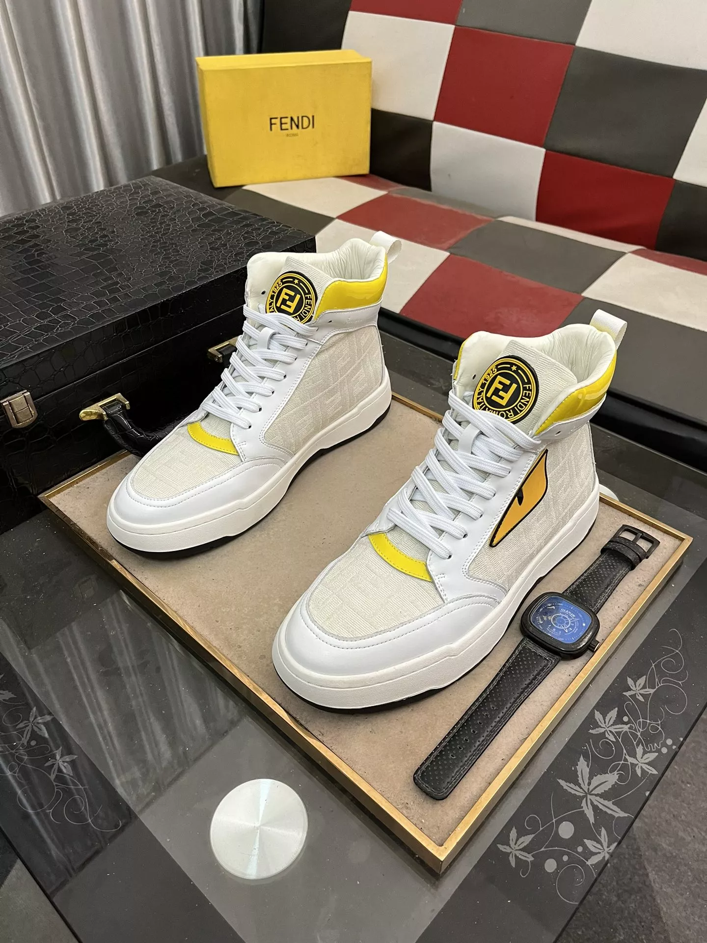 GoodFit 422 Fendi High Tops Casual Shoes For Men