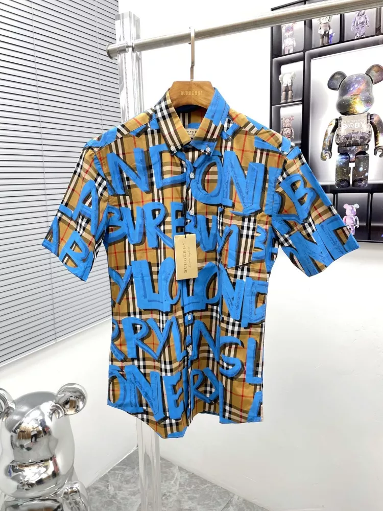 GoodFit 7906 Burberry Shirts Short Sleeved For Men