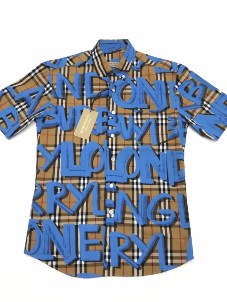 GoodFit 7906 Burberry Shirts Short Sleeved For Men