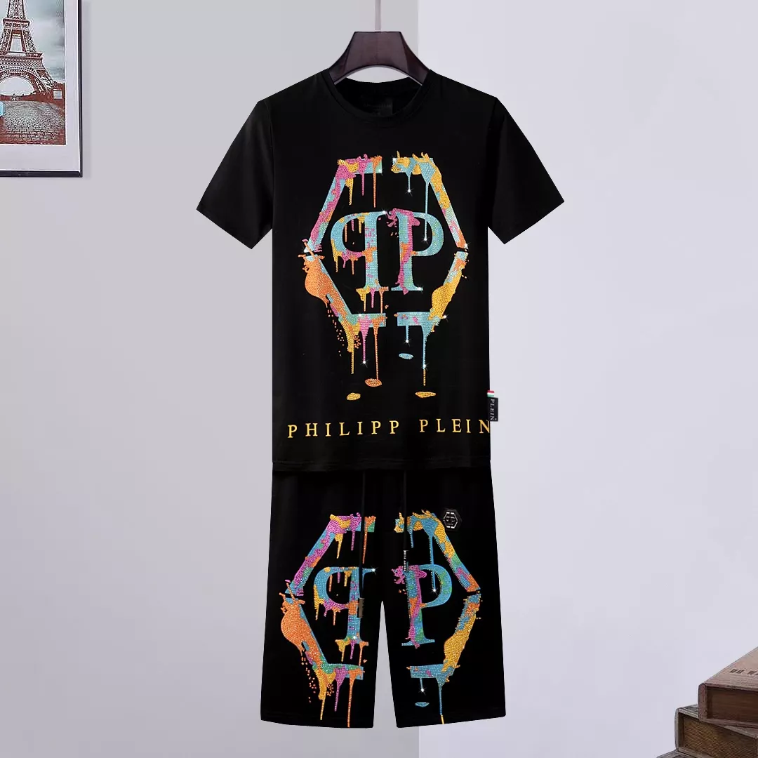 GoodFit 813 Philipp Plein PP Tracksuits Short Sleeved For Men