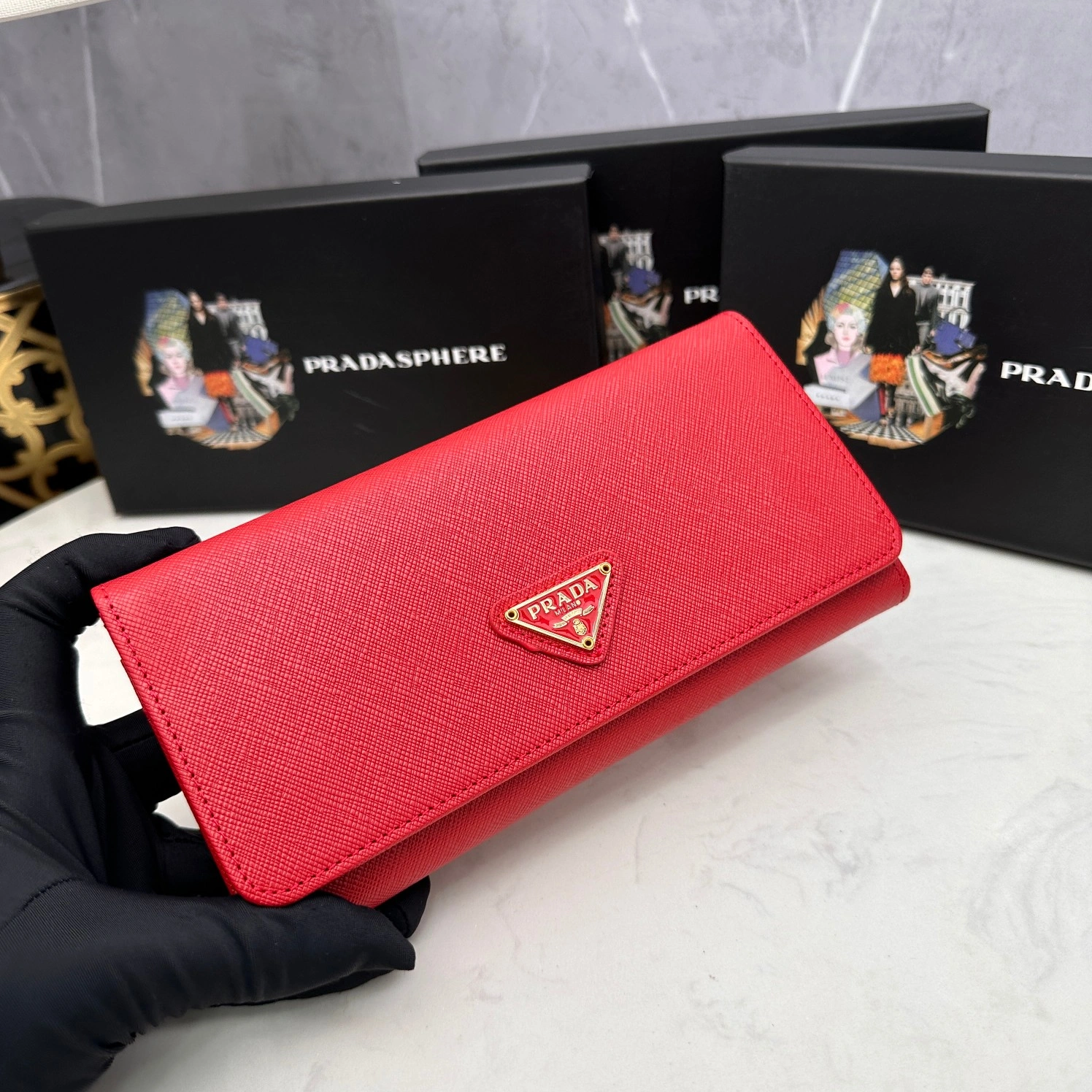 GoodFit 8167 Prada AAA Quality Wallets For Women