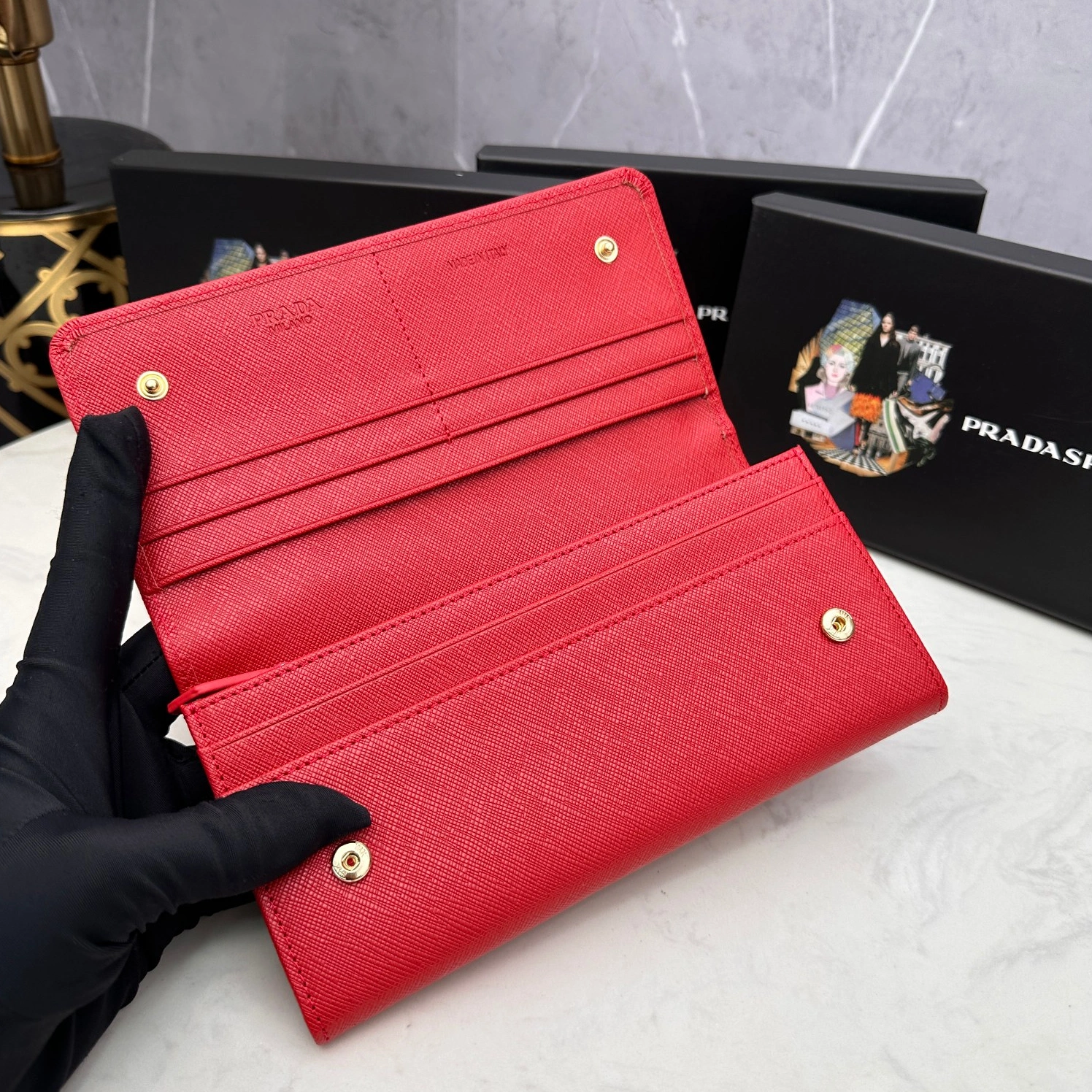 GoodFit 8167 Prada AAA Quality Wallets For Women