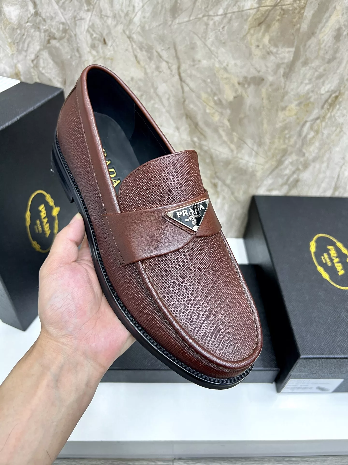 GoodFit 833 Prada Leather Shoes For Men