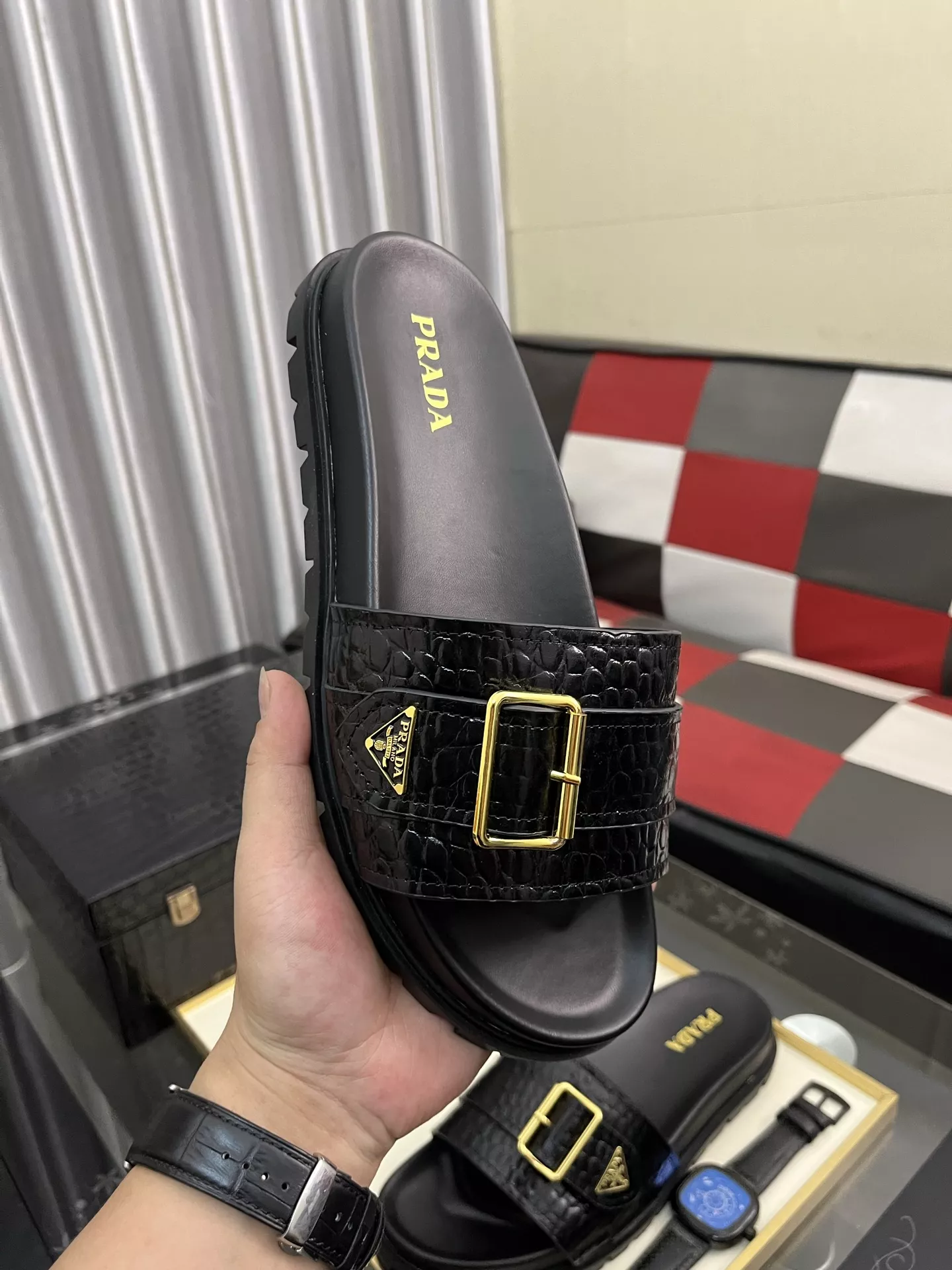 GoodFit 8657 Prada Slippers For Men