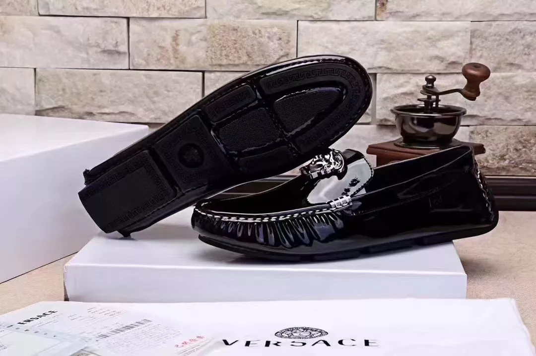 GoodFit 9581 Versace Leather Shoes For Men