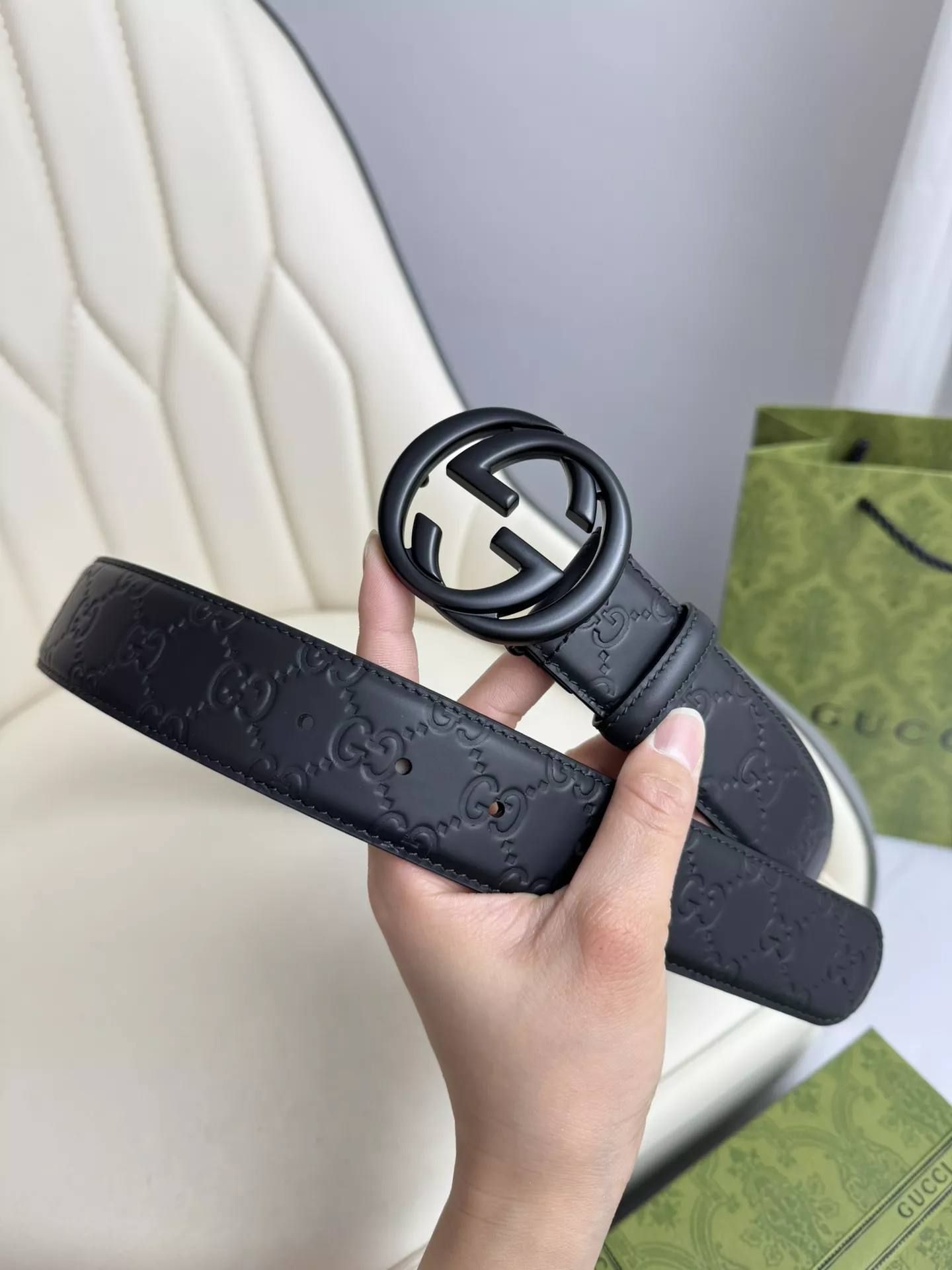 Gucci AAA Quality Belts In 3.8cm For Men Modern 6084