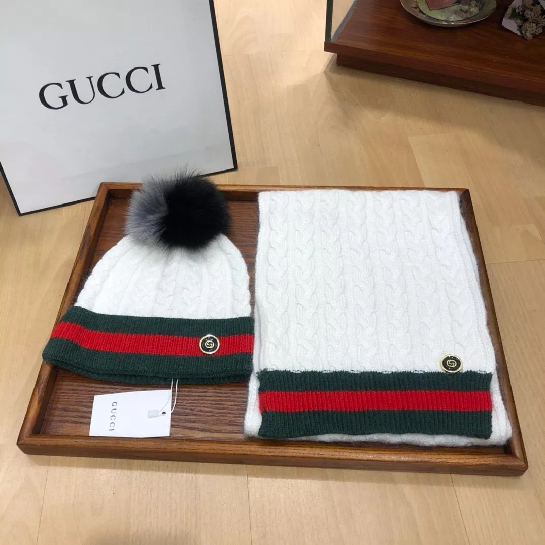 Gucci Hat and Scarf Set NewStyle 9046
