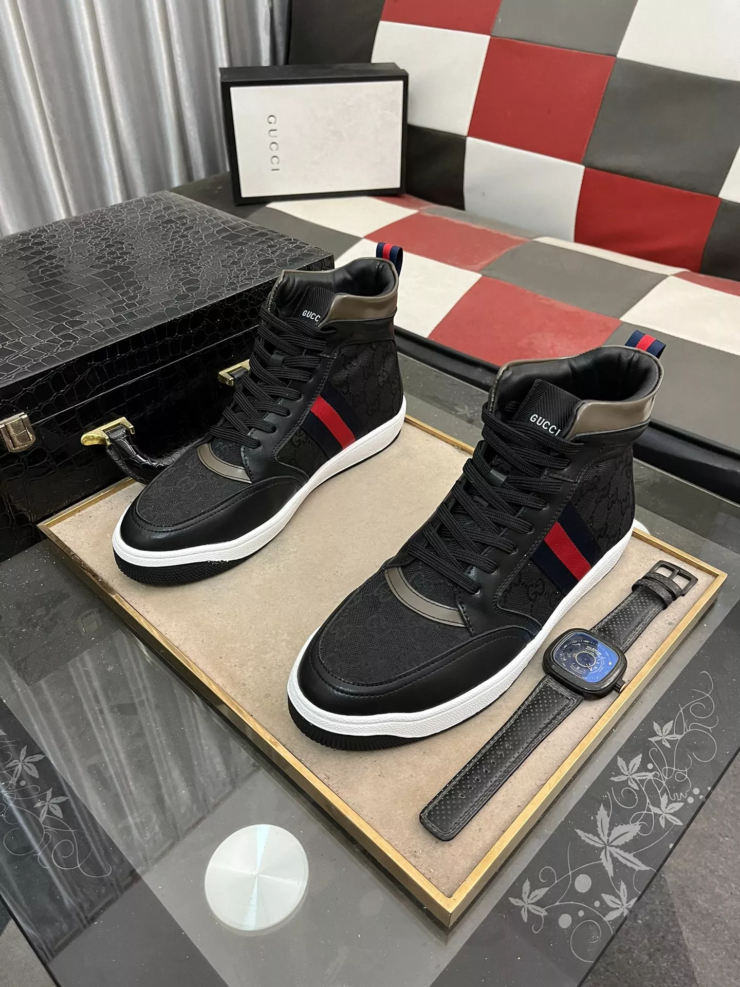 Gucci High Tops Shoes For Men Classic 6680
