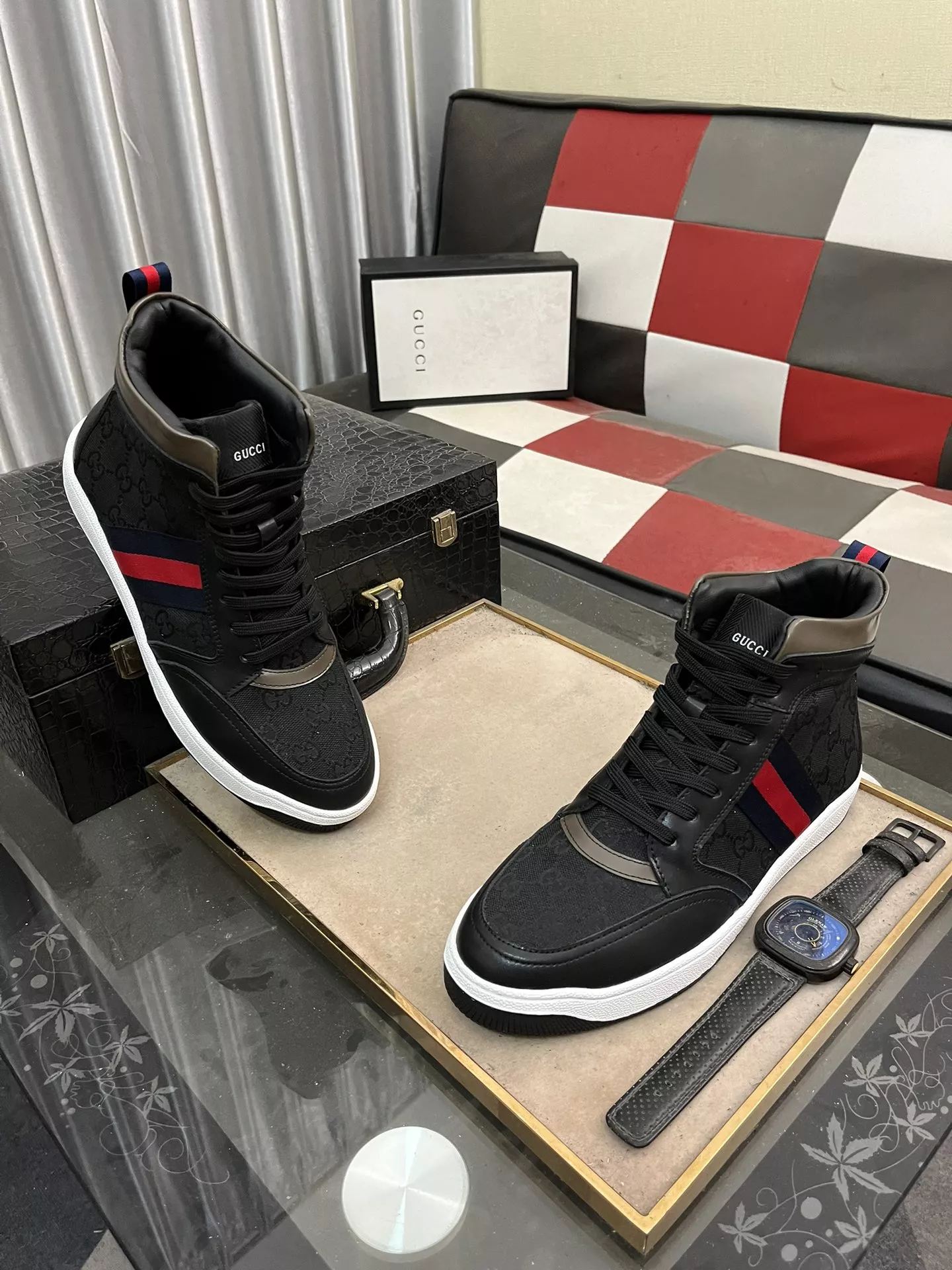 Gucci High Tops Shoes For Men Classic 6680