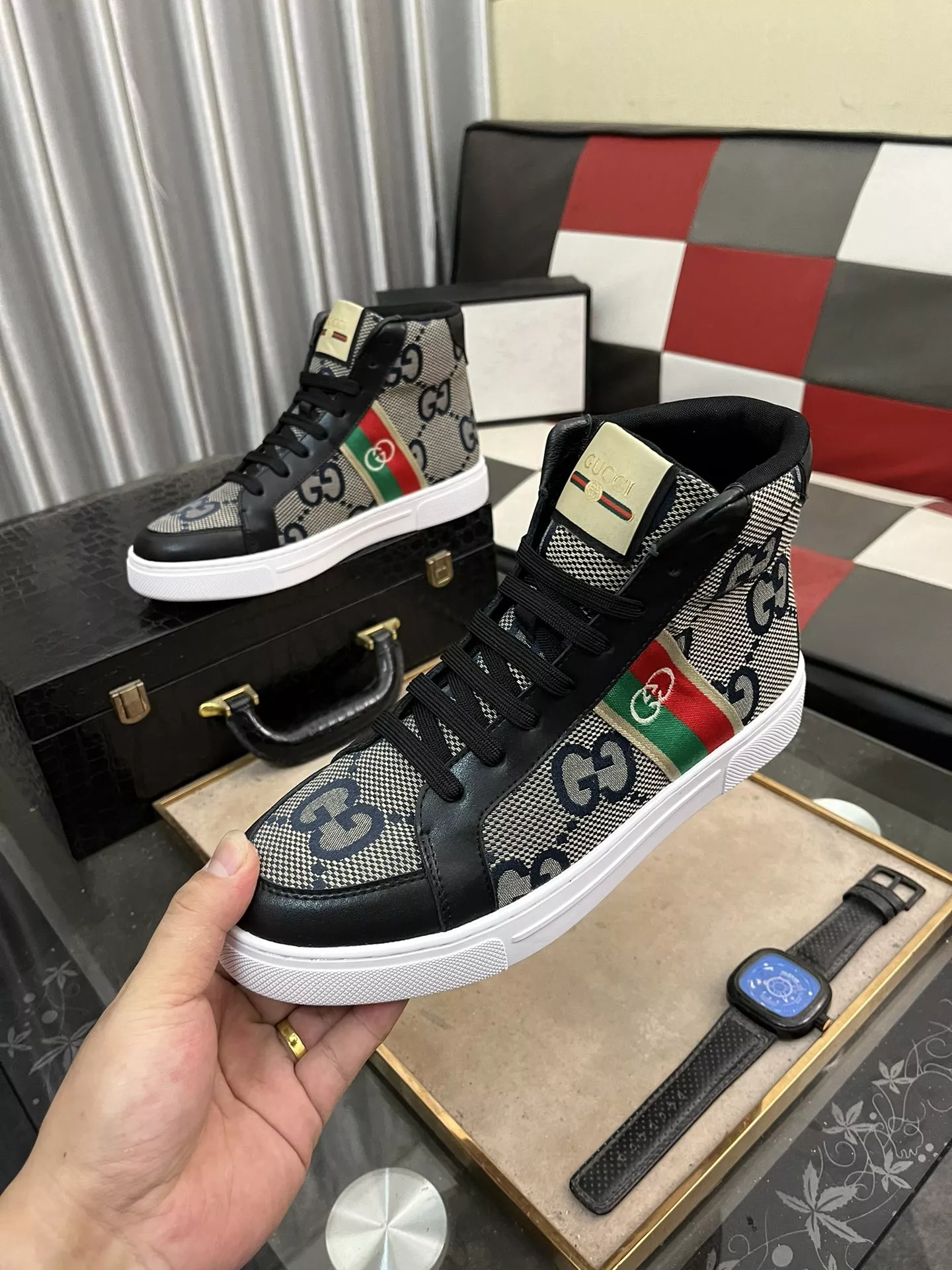 Gucci High Tops Shoes For Men Comfortable 8418
