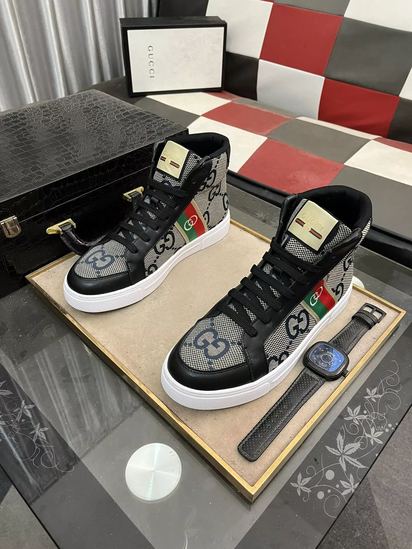 Gucci High Tops Shoes For Men Comfortable 8418