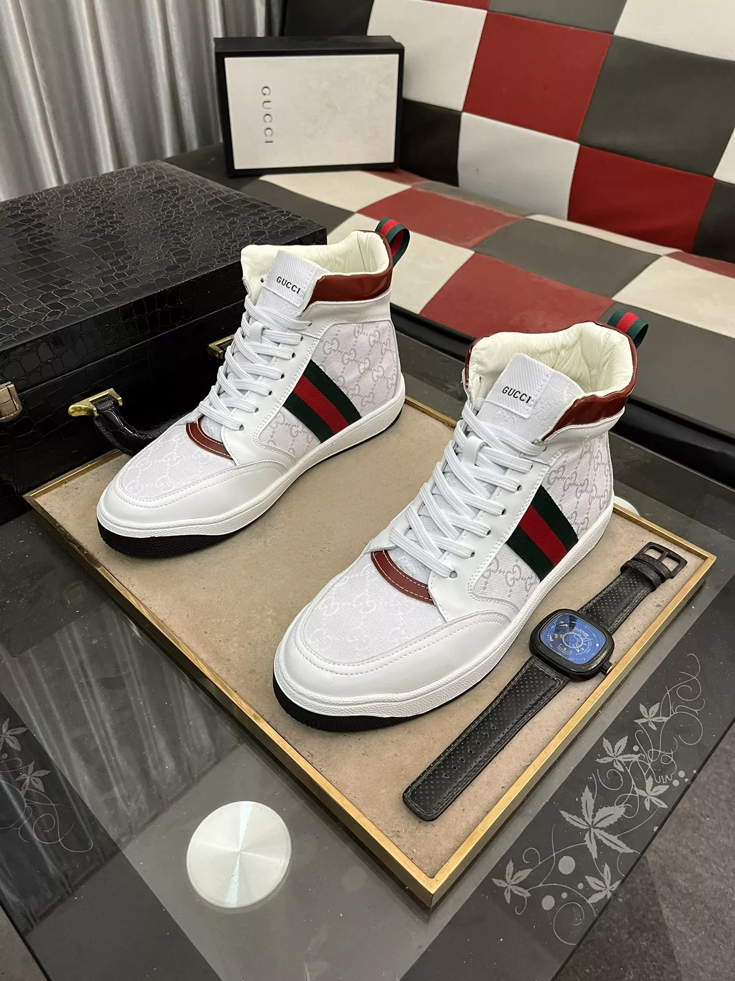 Gucci High Tops Shoes For Men Comfortable 9737