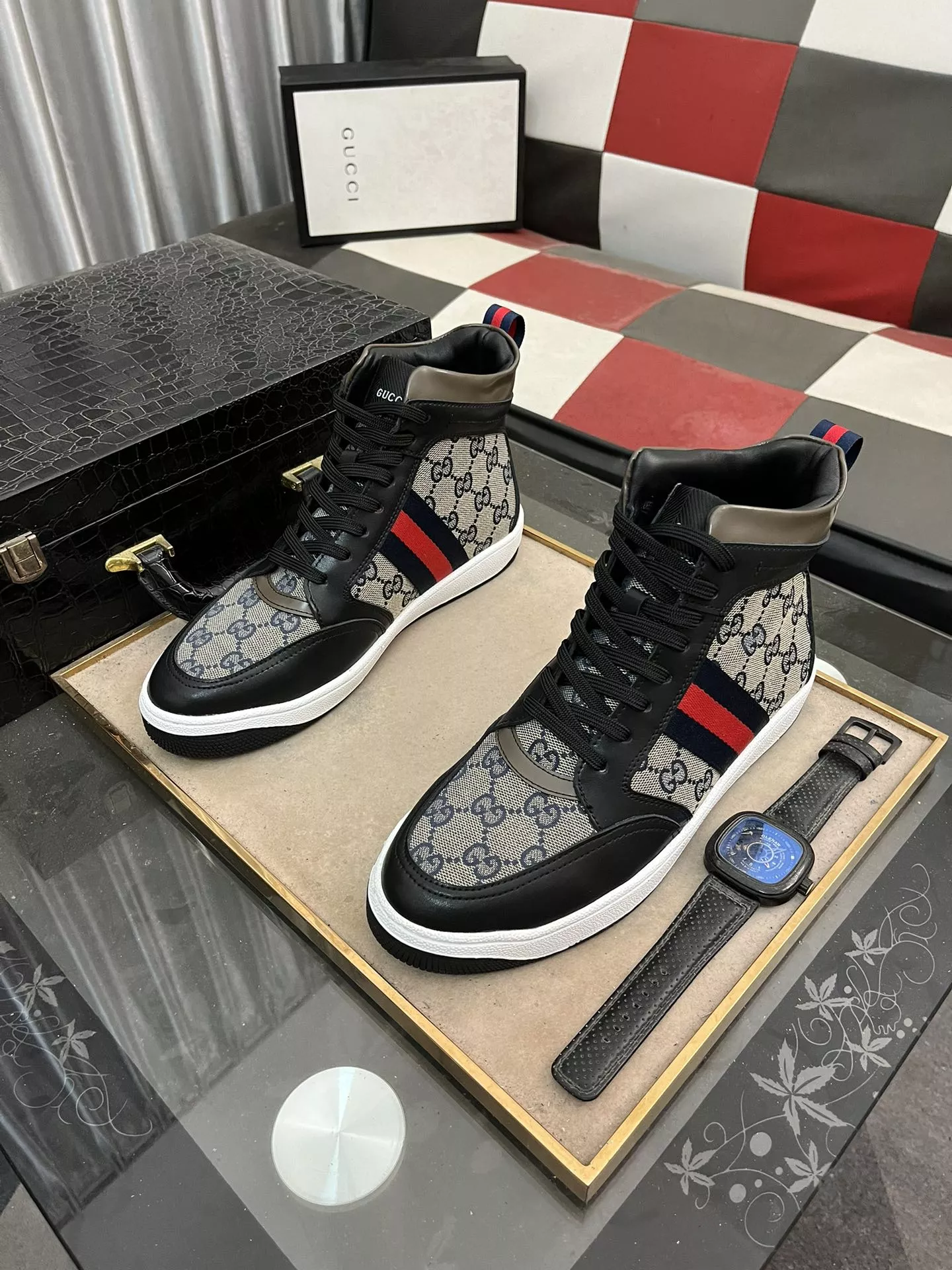Gucci High Tops Shoes For Men Durable 9920
