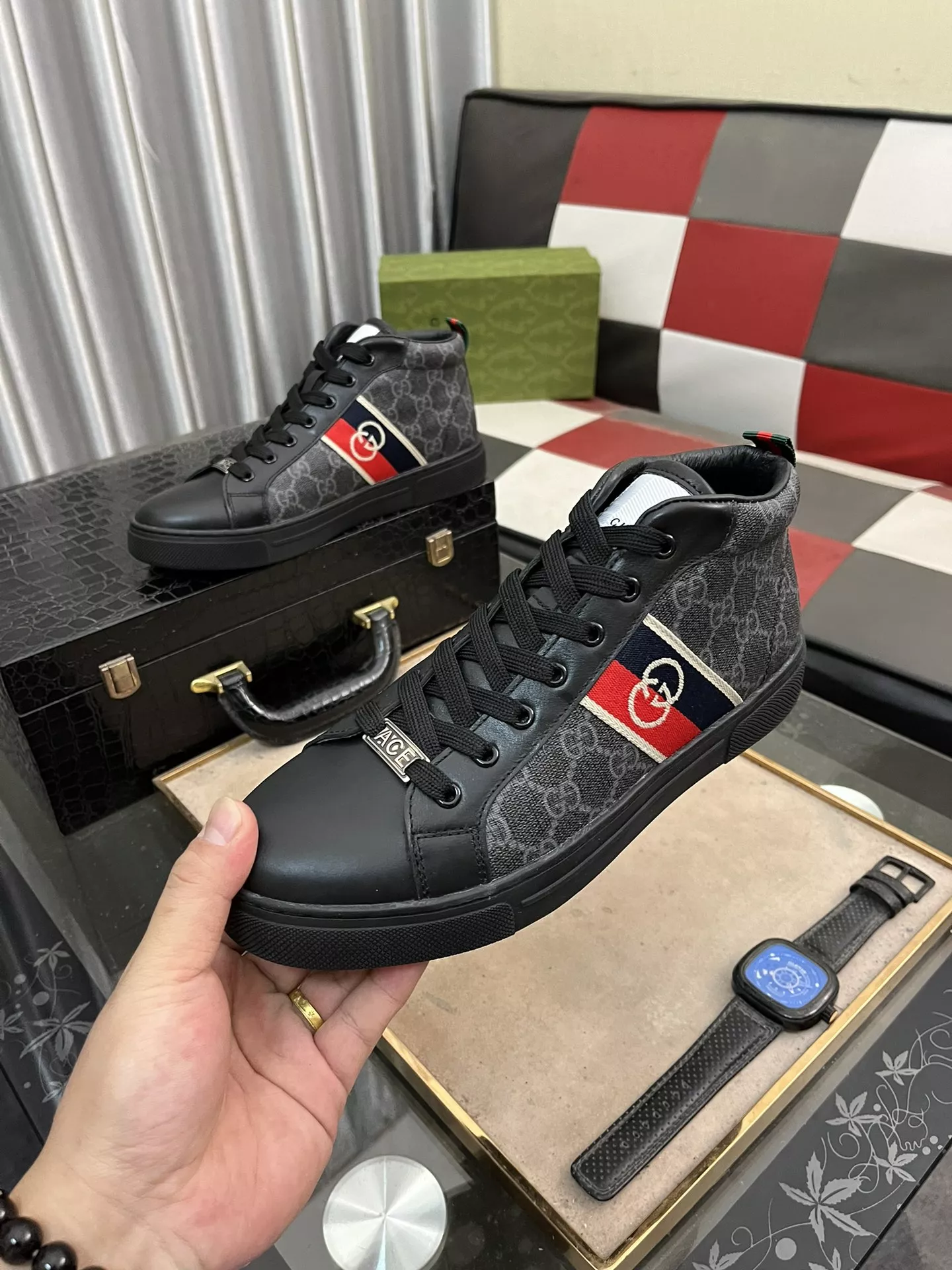 Gucci High Tops Shoes For Men GoodFit 1487