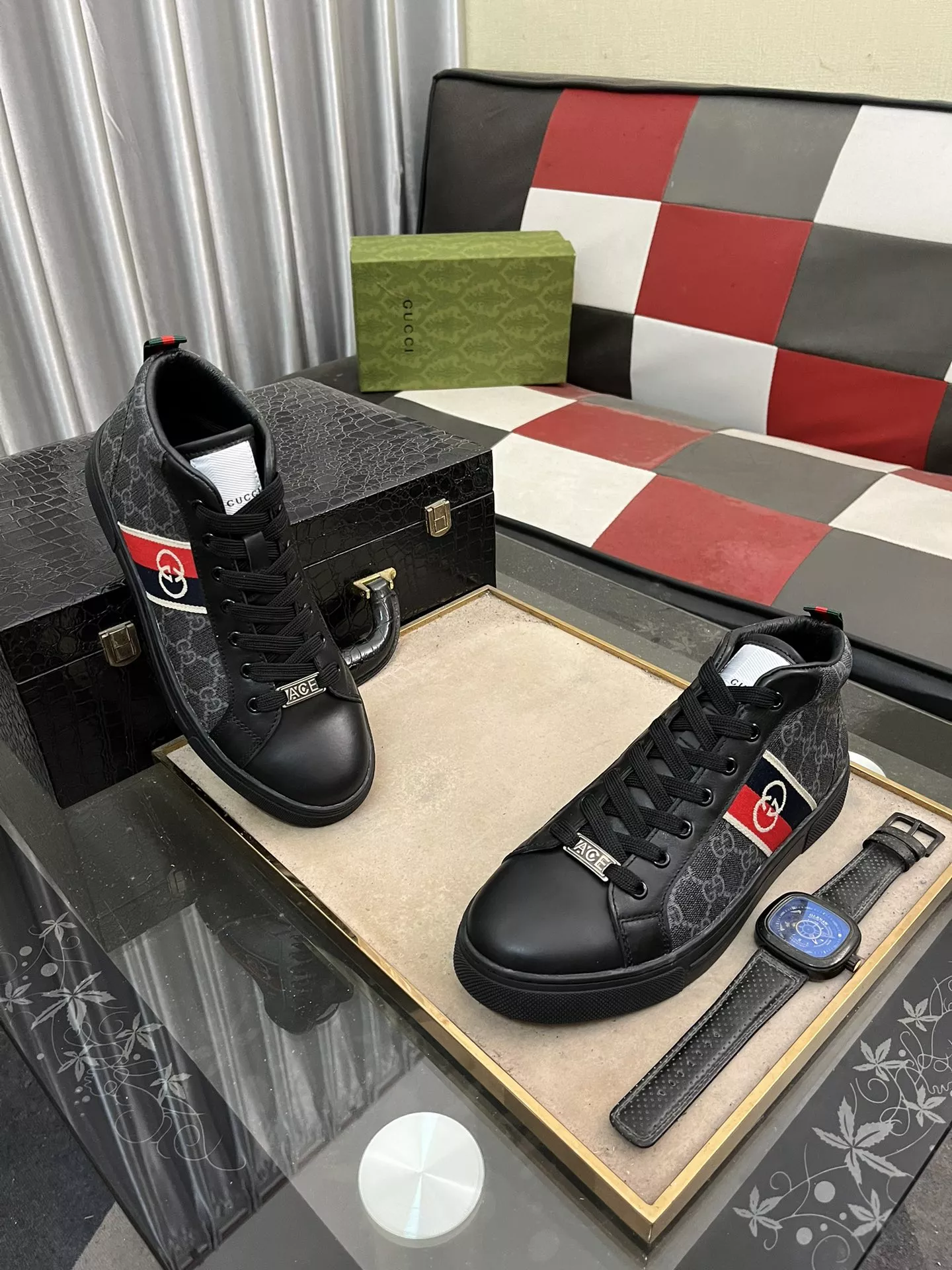 Gucci High Tops Shoes For Men GoodFit 1487