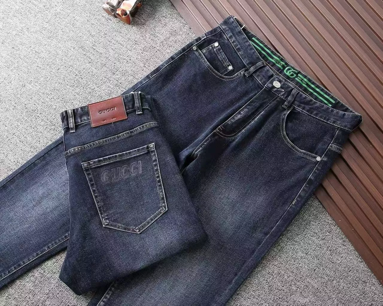 Gucci Jeans For Men Versatile 5665