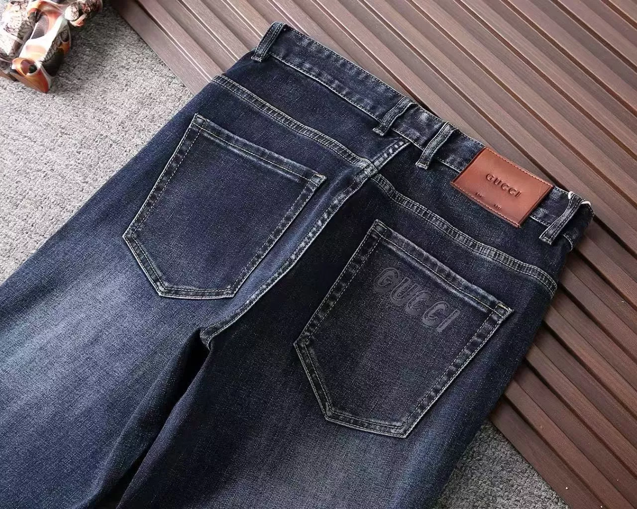 Gucci Jeans For Men Versatile 5665