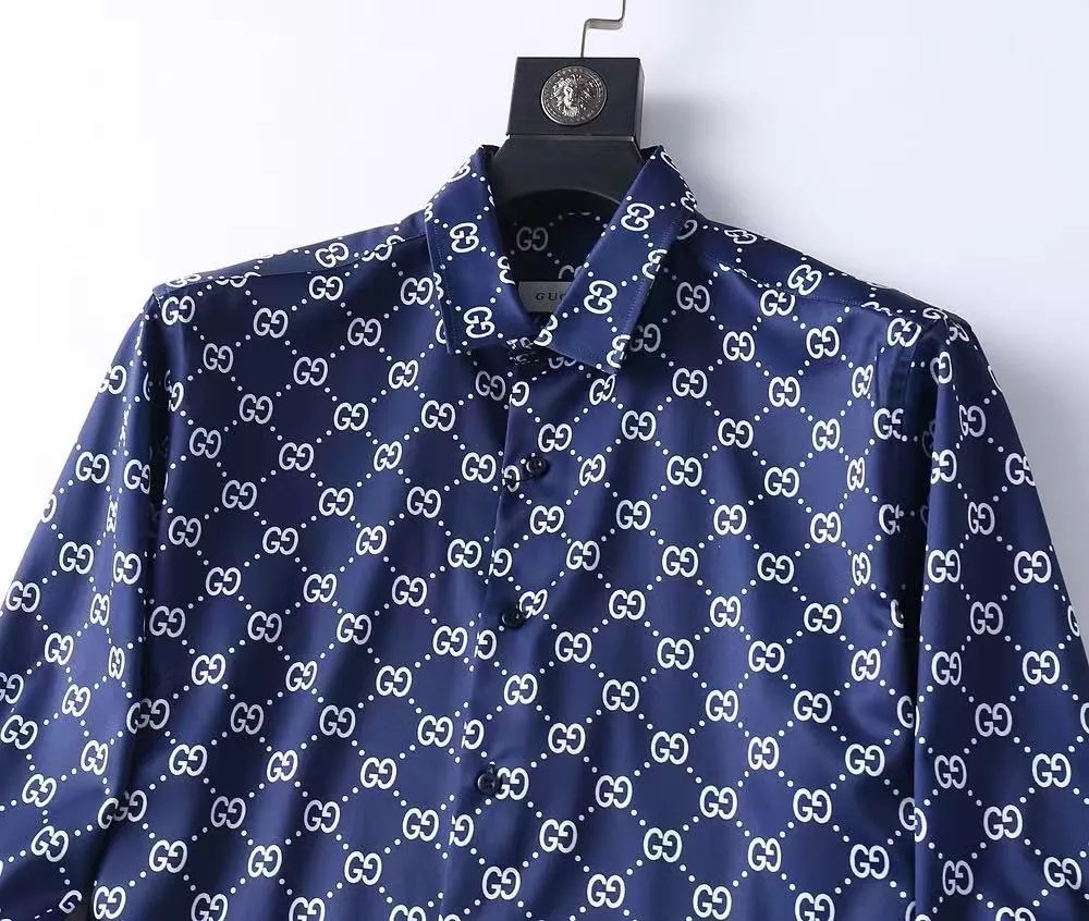 Gucci Shirts Long Sleeved For Men Vibrant 2864