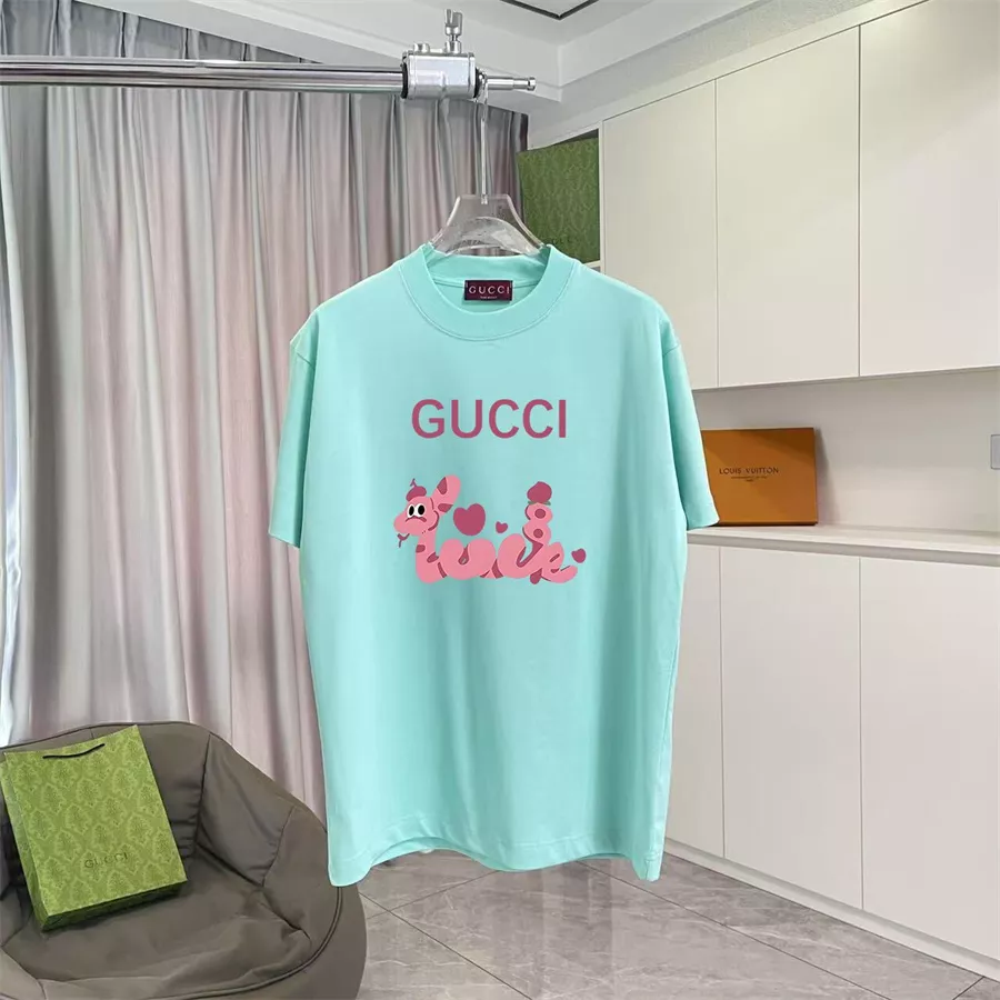 Gucci T-Shirts Short Sleeved For Unisex Trendy 3954