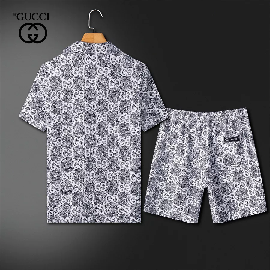 Gucci Tracksuits Short Sleeved For Men Bright 5466