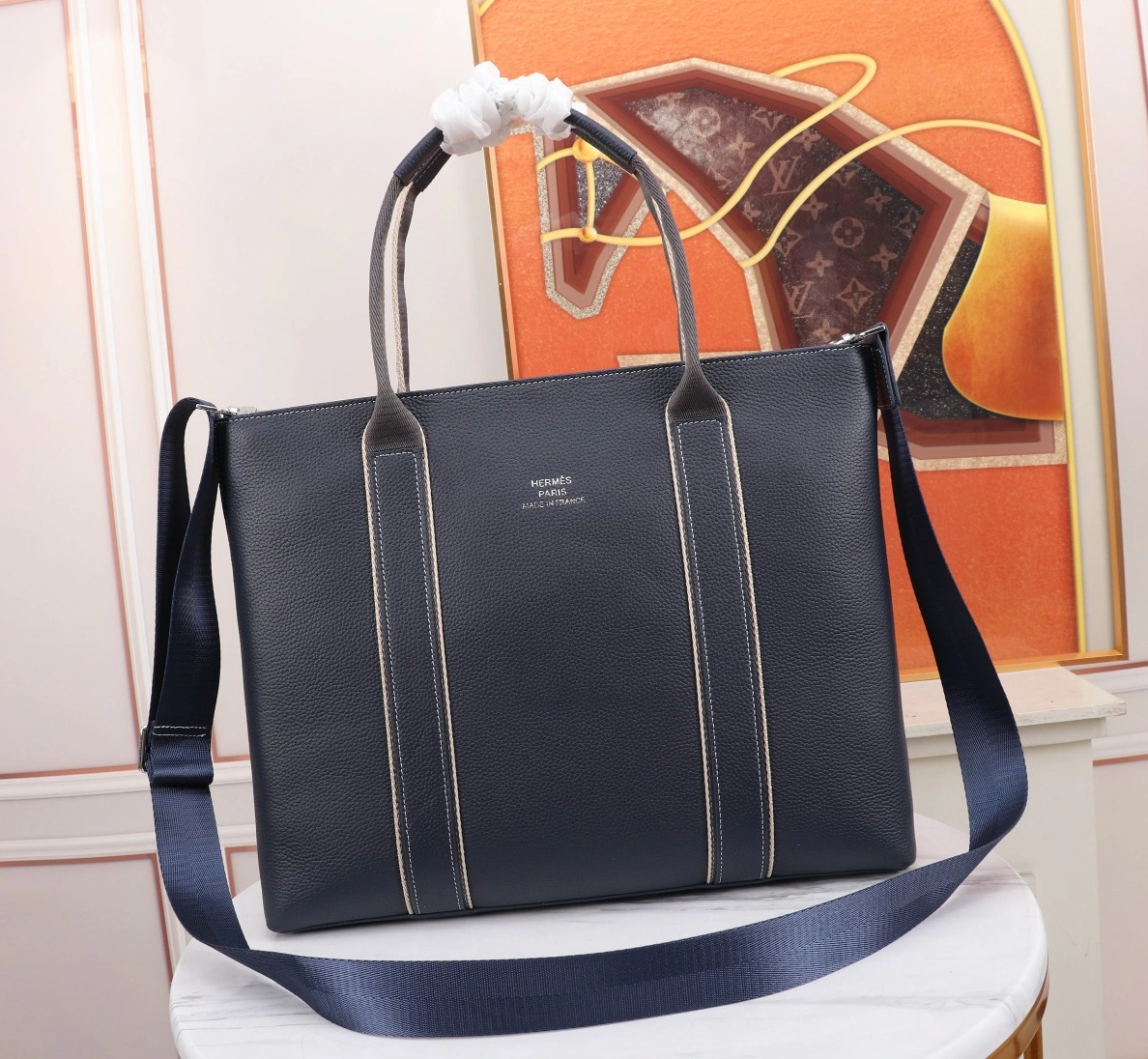 Hermes AAA Man Handbags In Navy Comfortable 1623