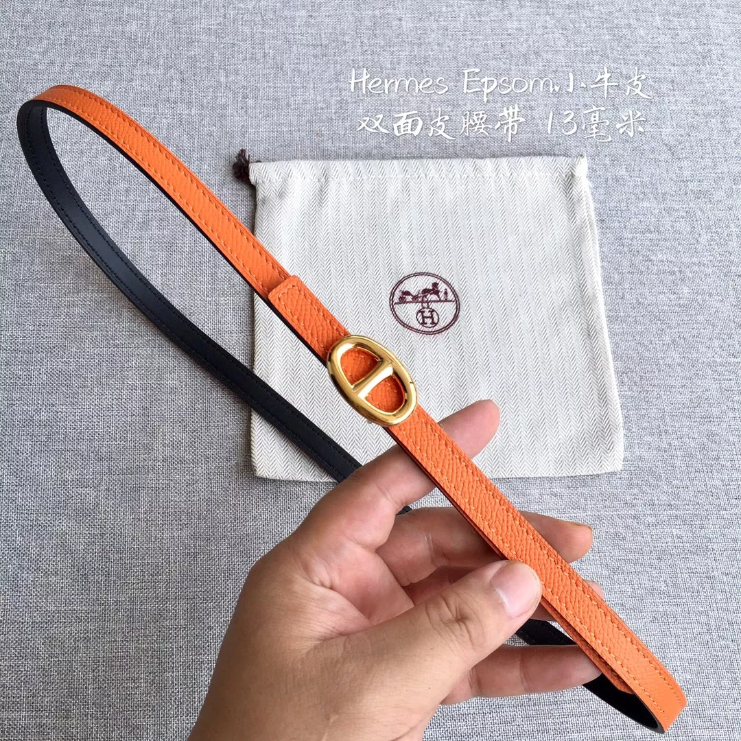 Hermes AAA Quality Belts In 1.3cm For Women Bright 3446