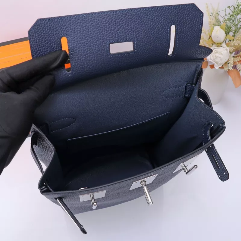 Hermes AAA Quality Messenger Bags In Navy For Unisex Trendsetting 2200