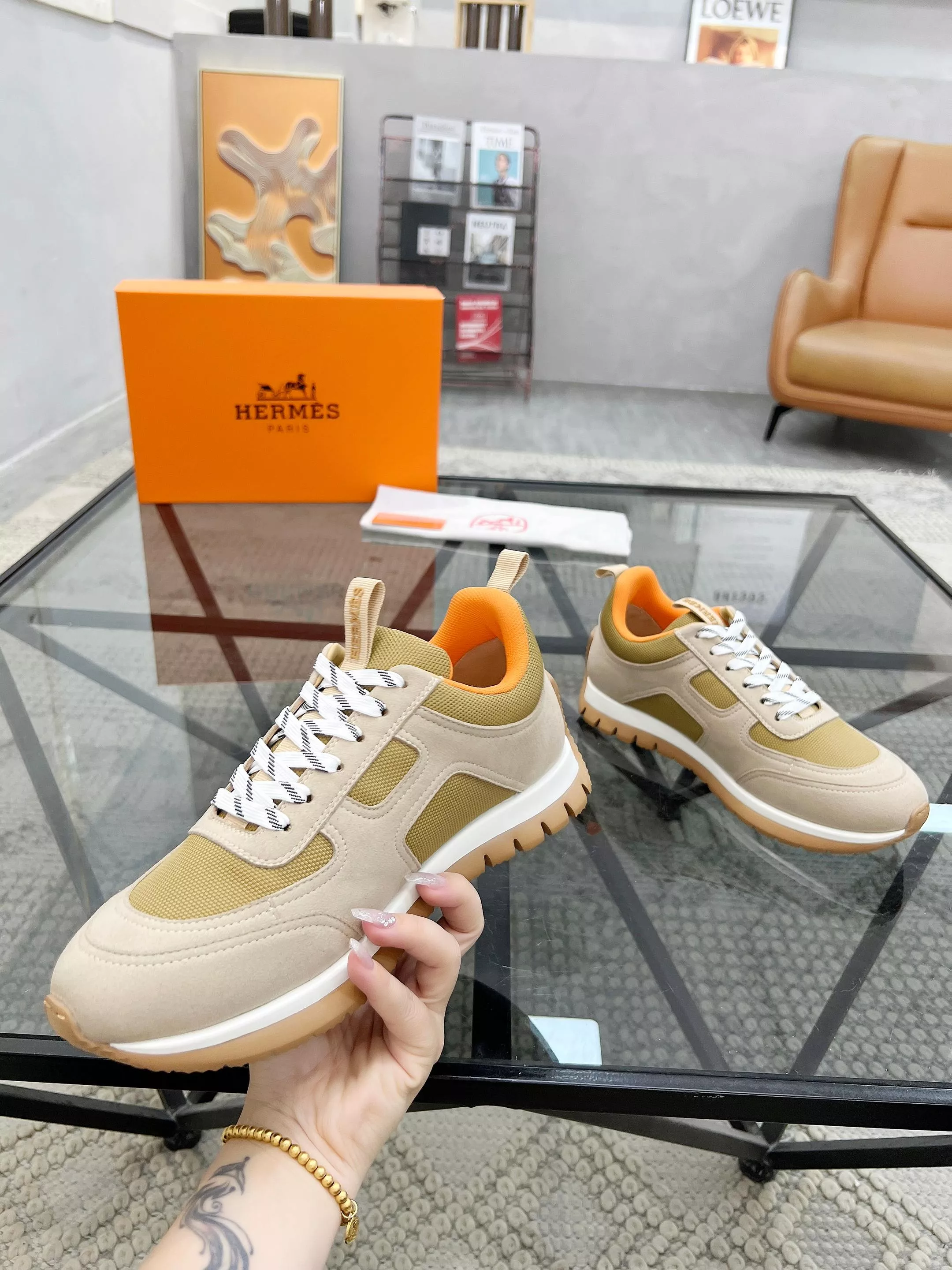 Hermes Casual Shoes For Men Bright 2752