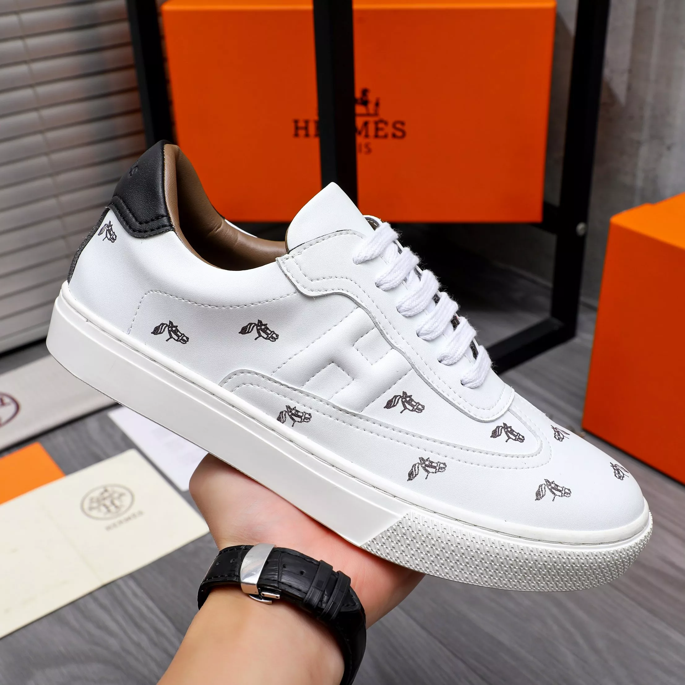 Hermes Casual Shoes For Men Bright 5643