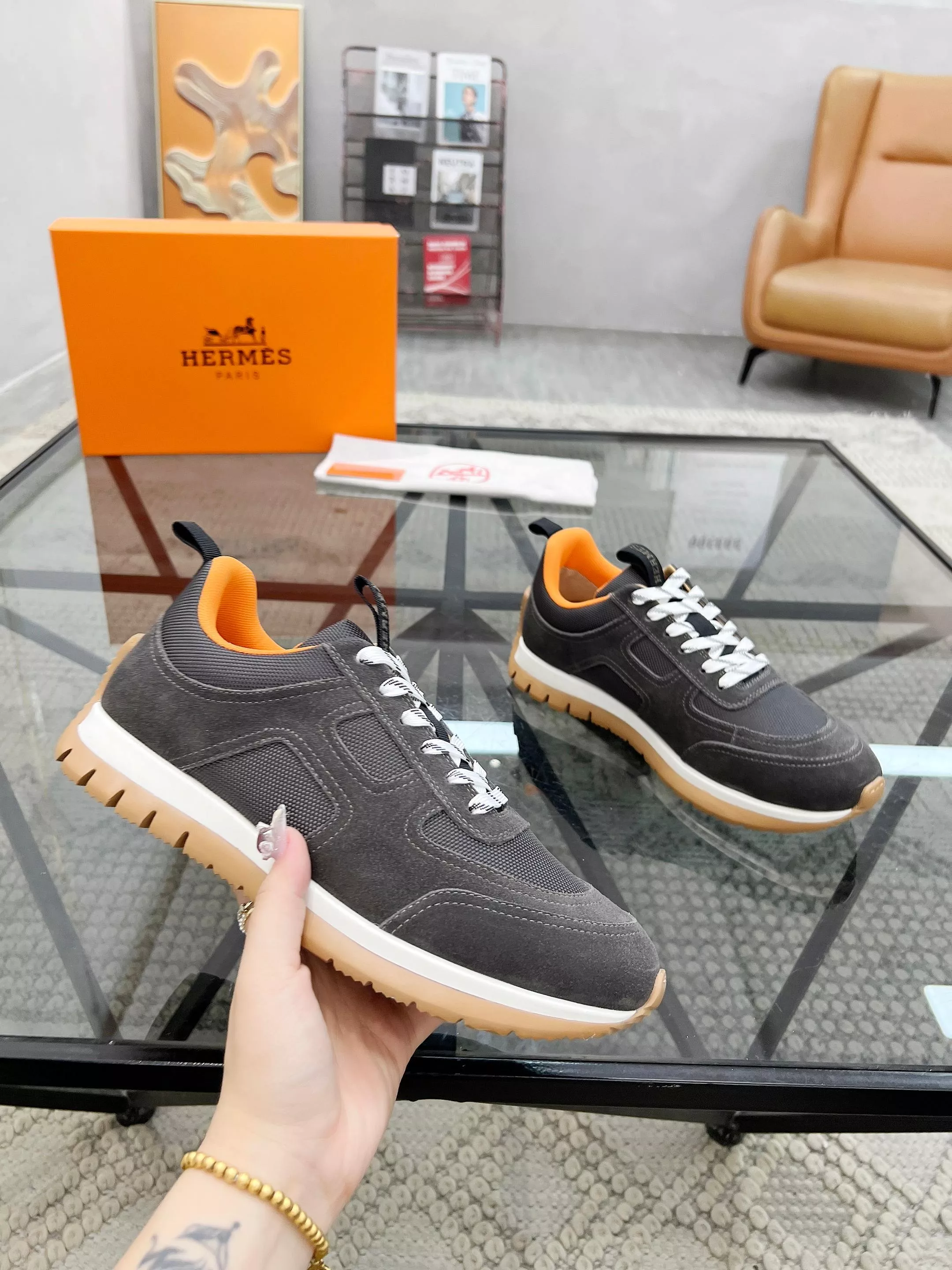 Hermes Casual Shoes For Men Flexible 1747