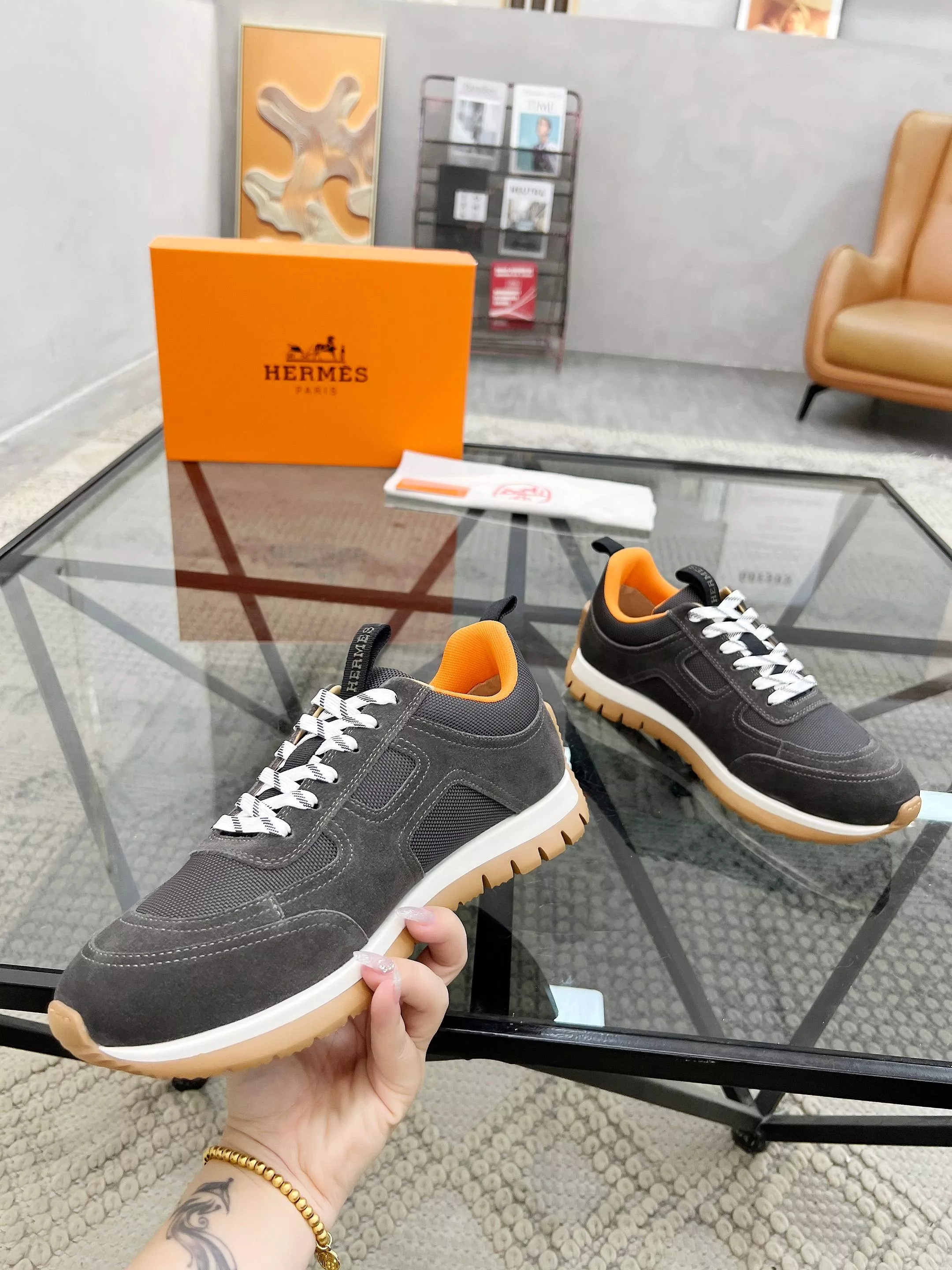Hermes Casual Shoes For Men Flexible 1747