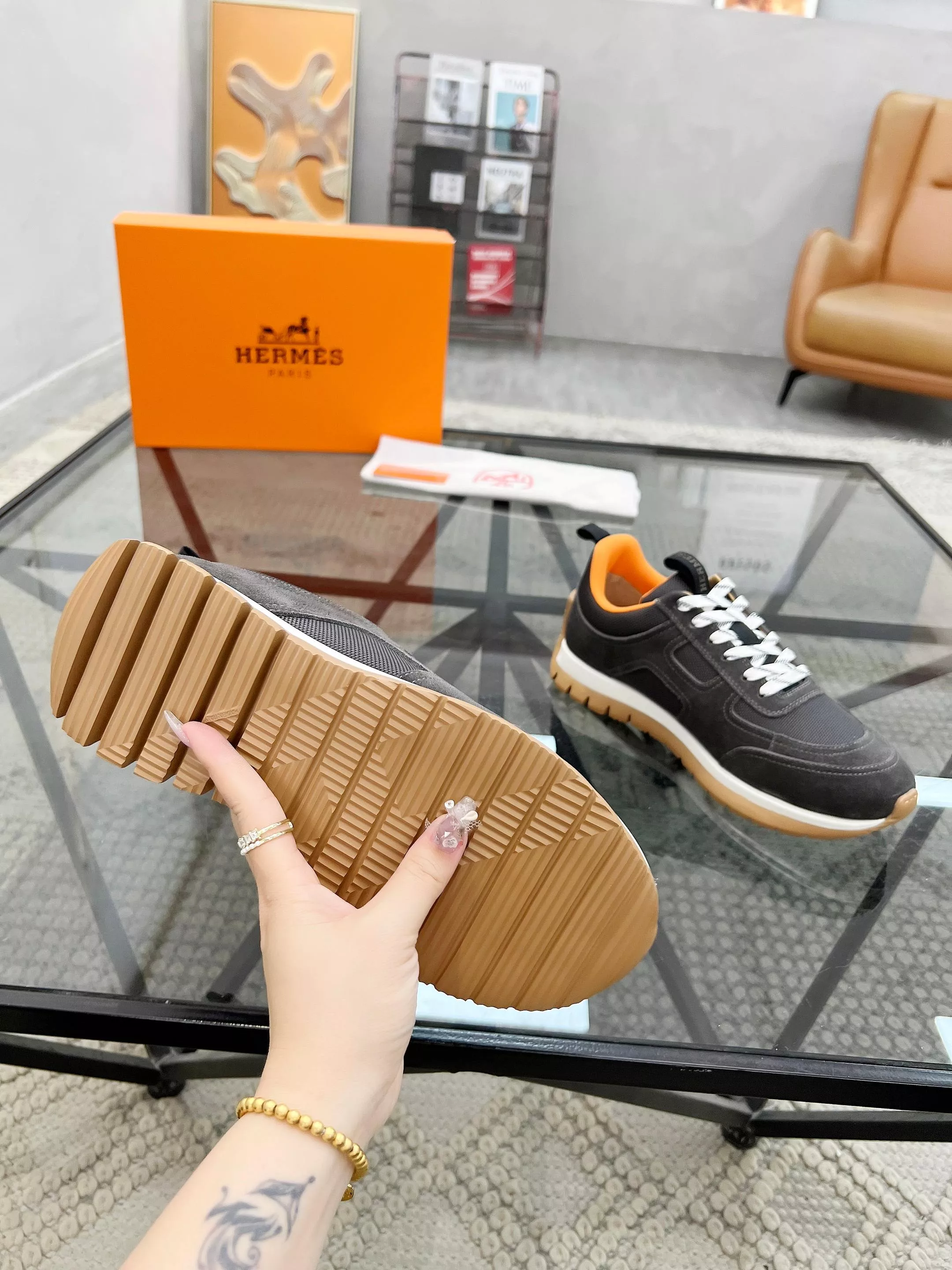 Hermes Casual Shoes For Men Flexible 1747