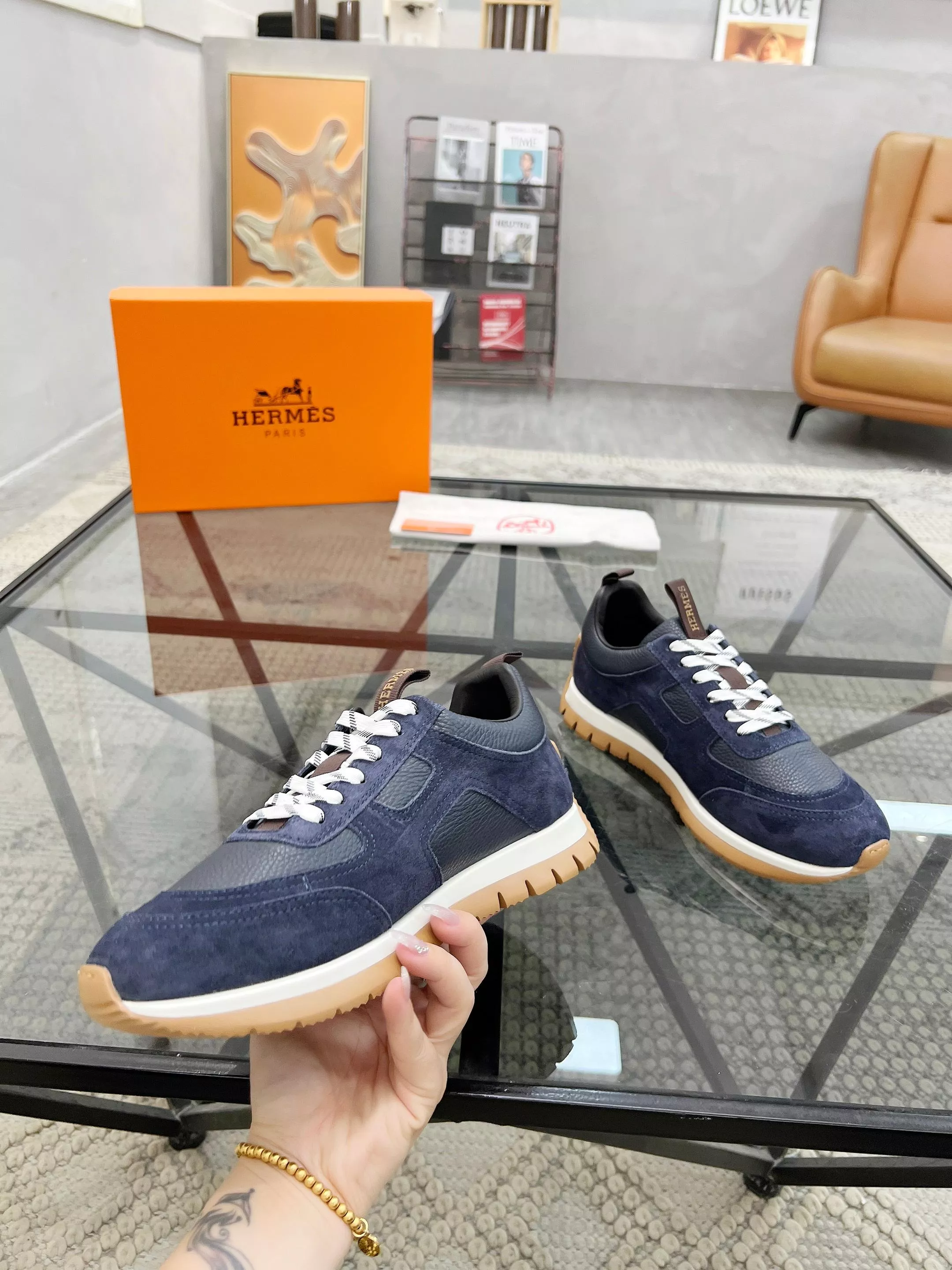 Hermes Casual Shoes For Men Flexible 3546