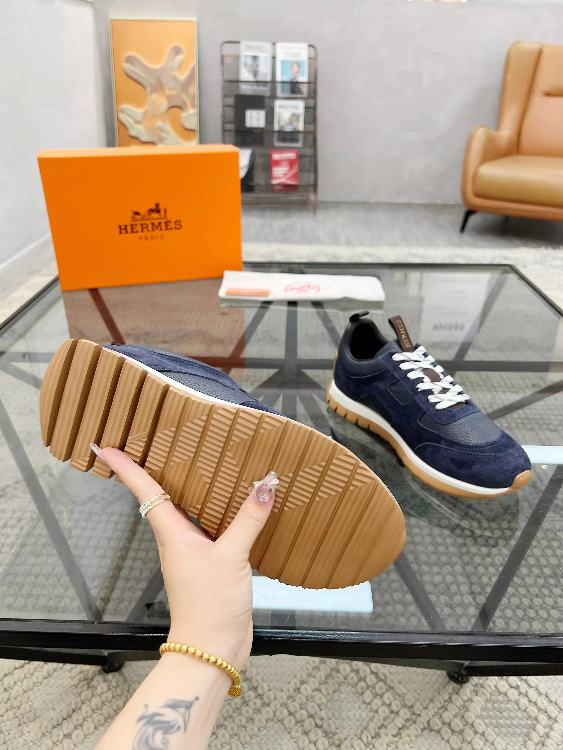 Hermes Casual Shoes For Men Flexible 3546