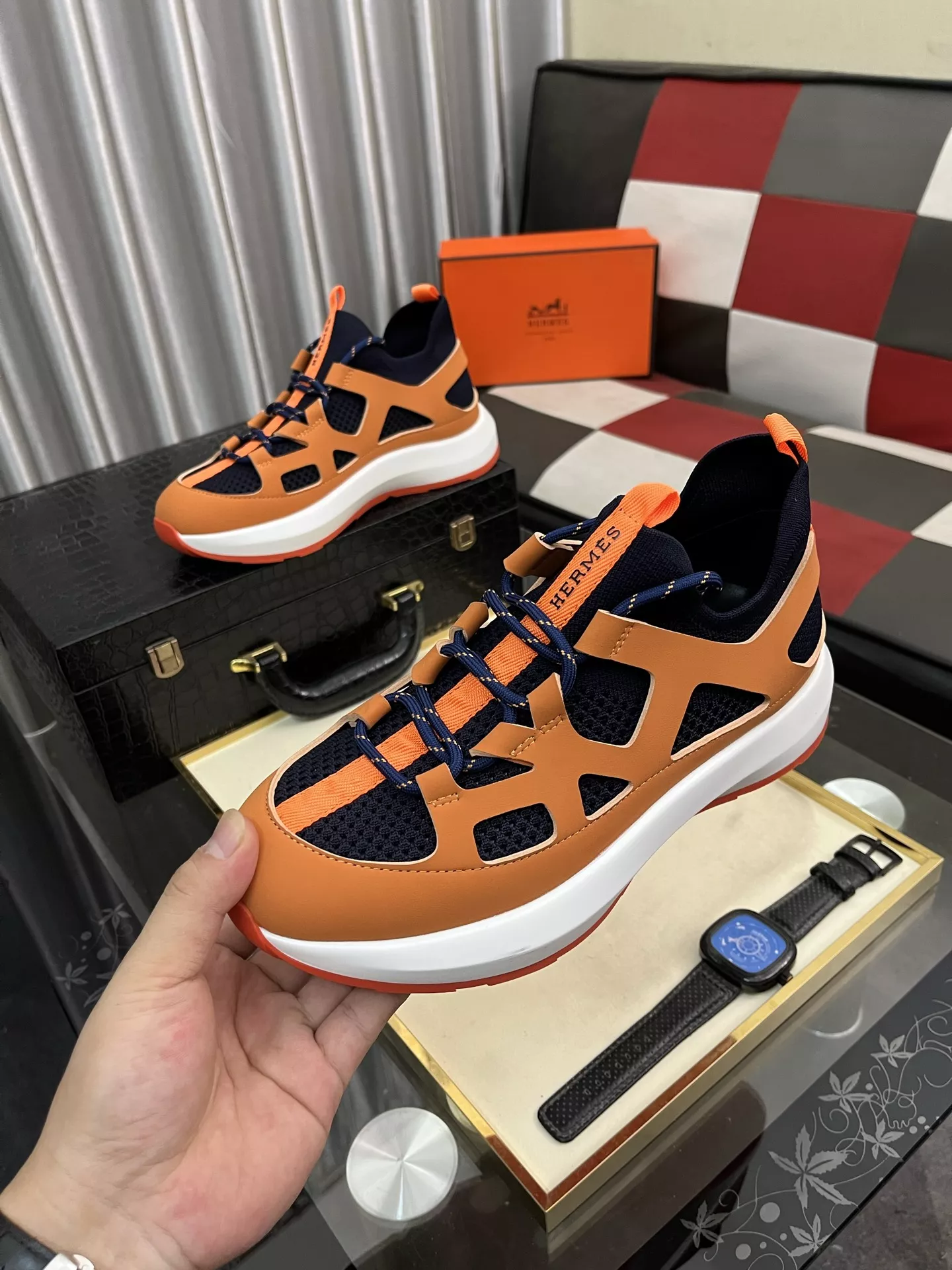 Hermes Casual Shoes For Men Flexible 3595