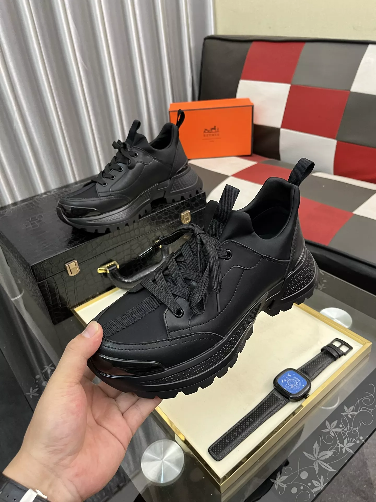 Hermes Casual Shoes For Men Sleek 9756