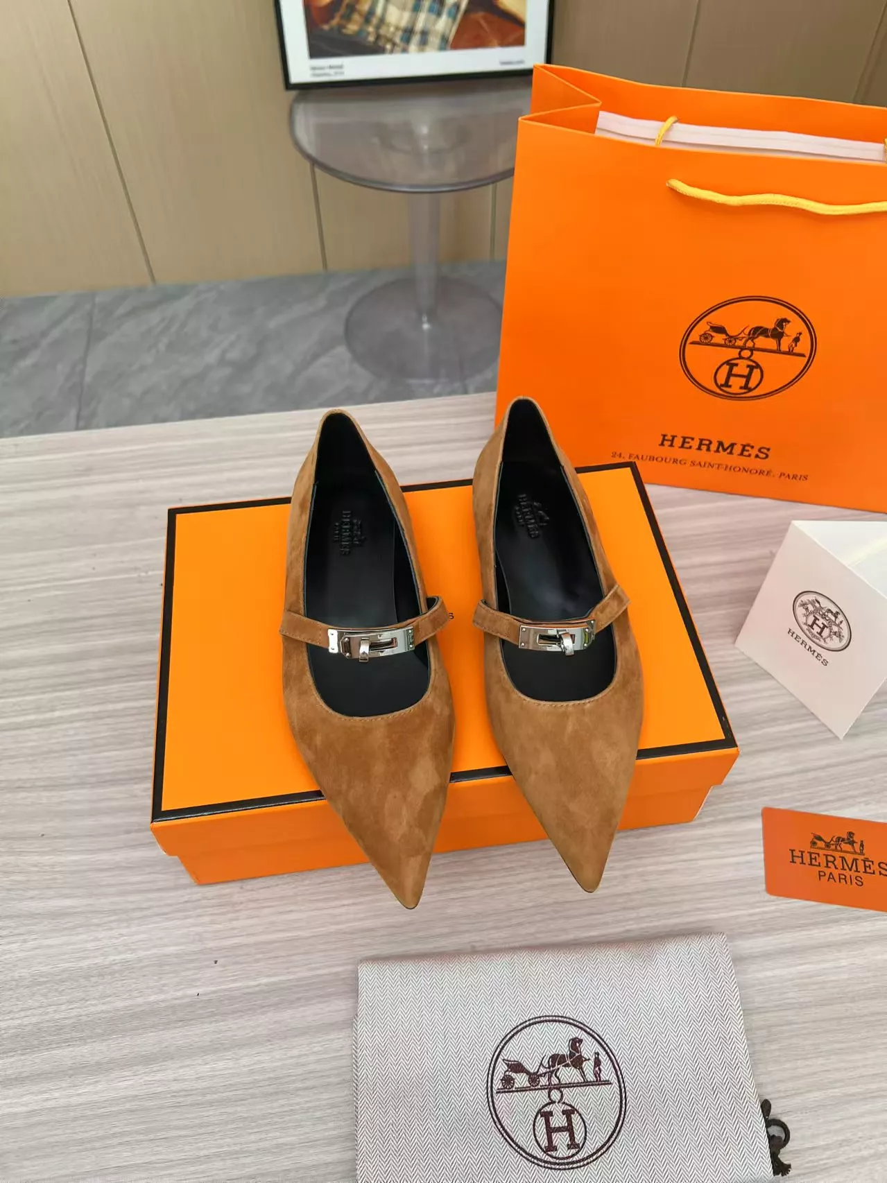 Hermes Flat Shoes For Women Comfortable 557