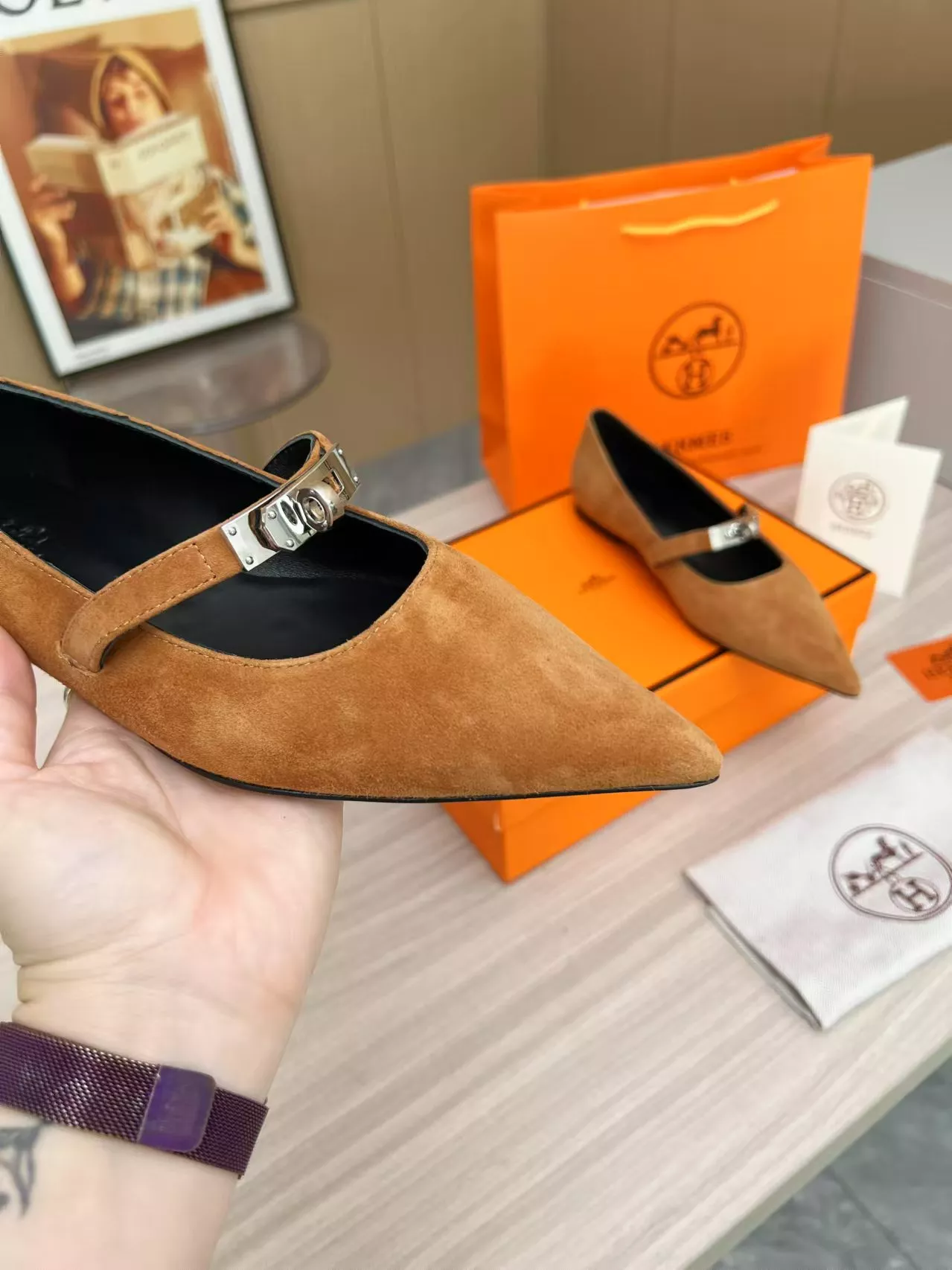 Hermes Flat Shoes For Women Comfortable 557