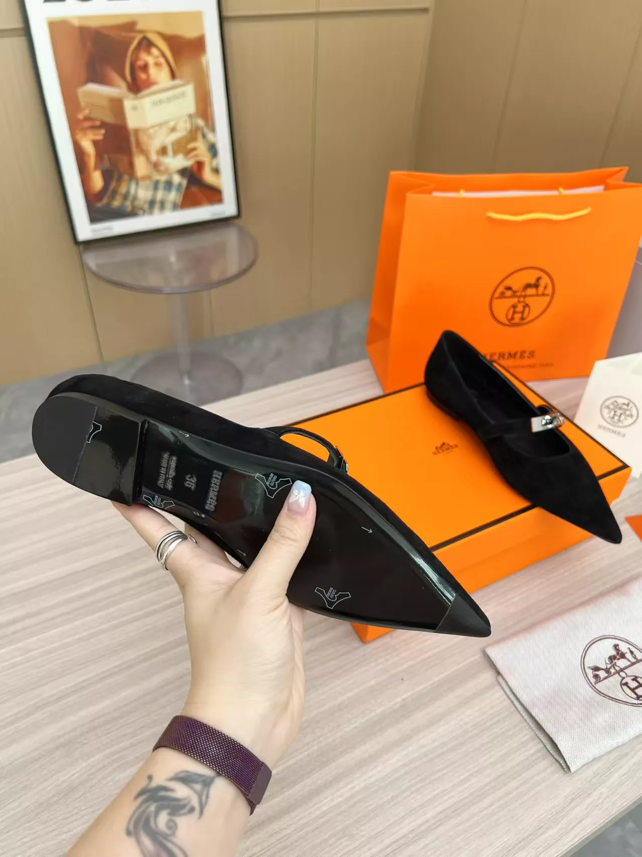 Hermes Flat Shoes For Women Reliable 3736