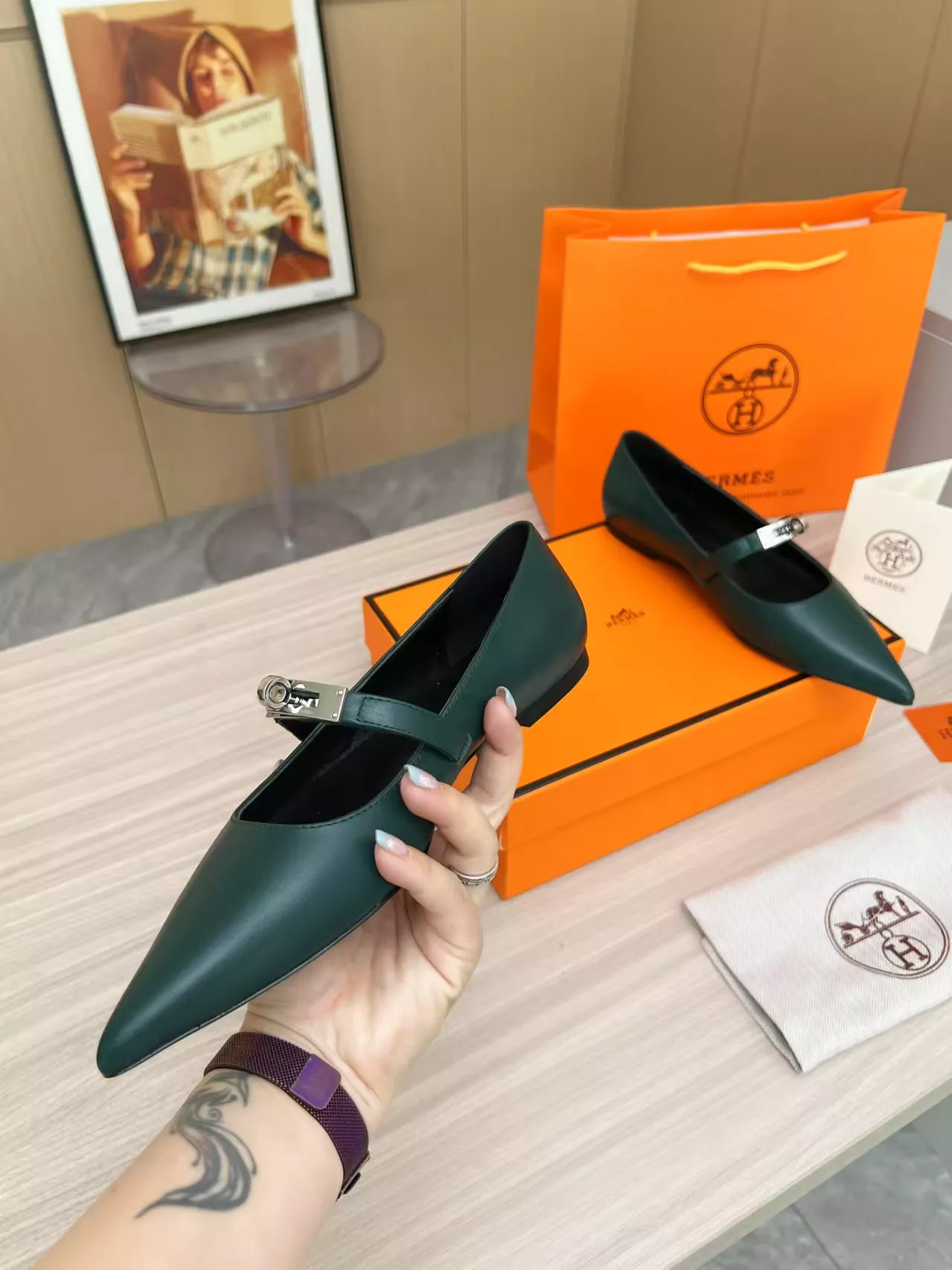 Hermes Flat Shoes For Women SportInspired 1611