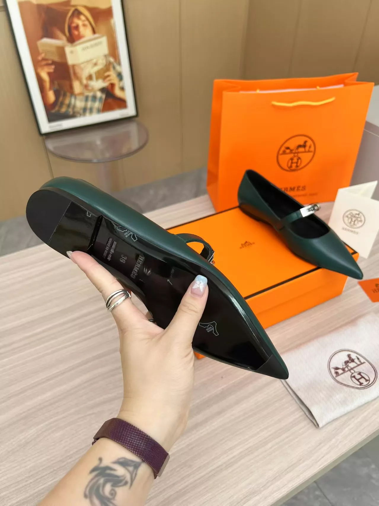 Hermes Flat Shoes For Women SportInspired 1611