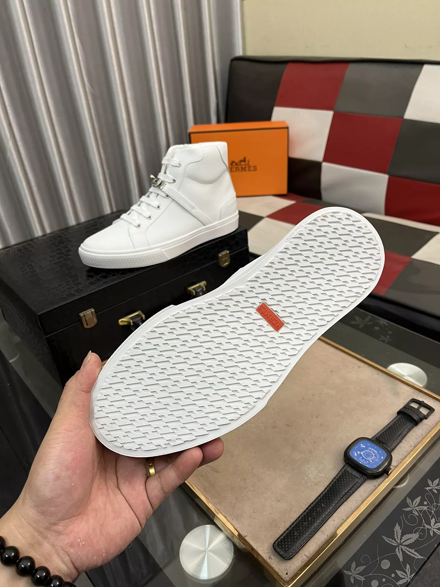 Hermes High Tops Shoes For Men Comfortable 1734