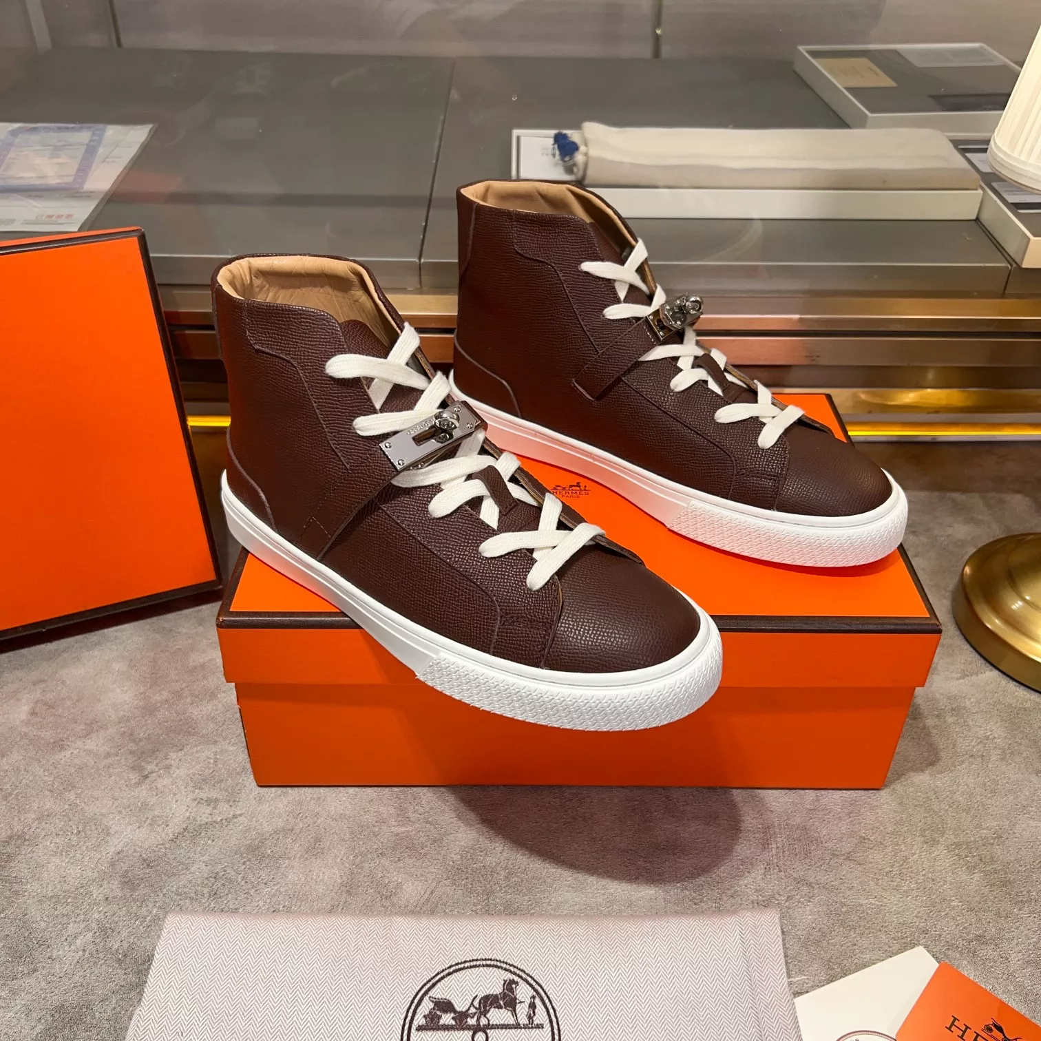 Hermes High Tops Shoes For Men Functional 124