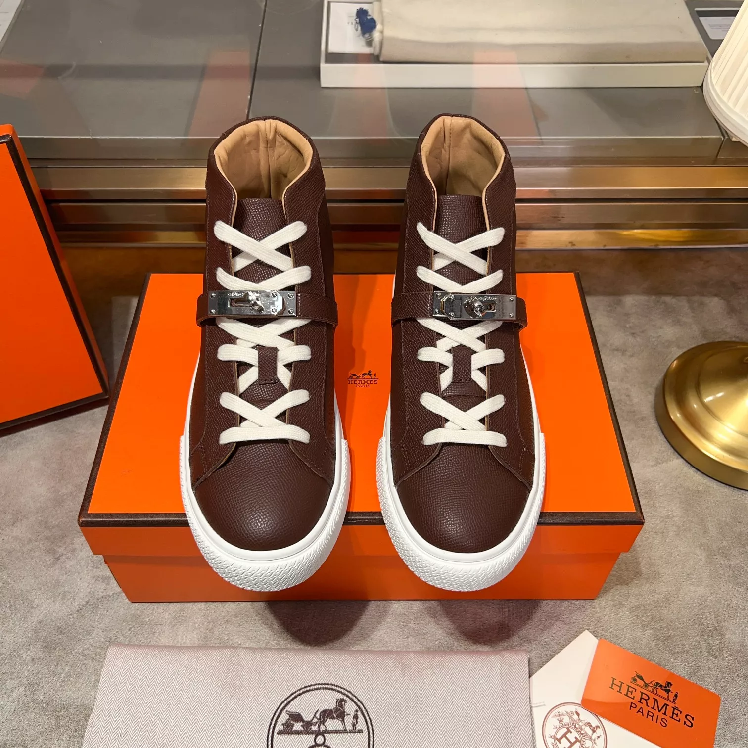 Hermes High Tops Shoes For Men Functional 124