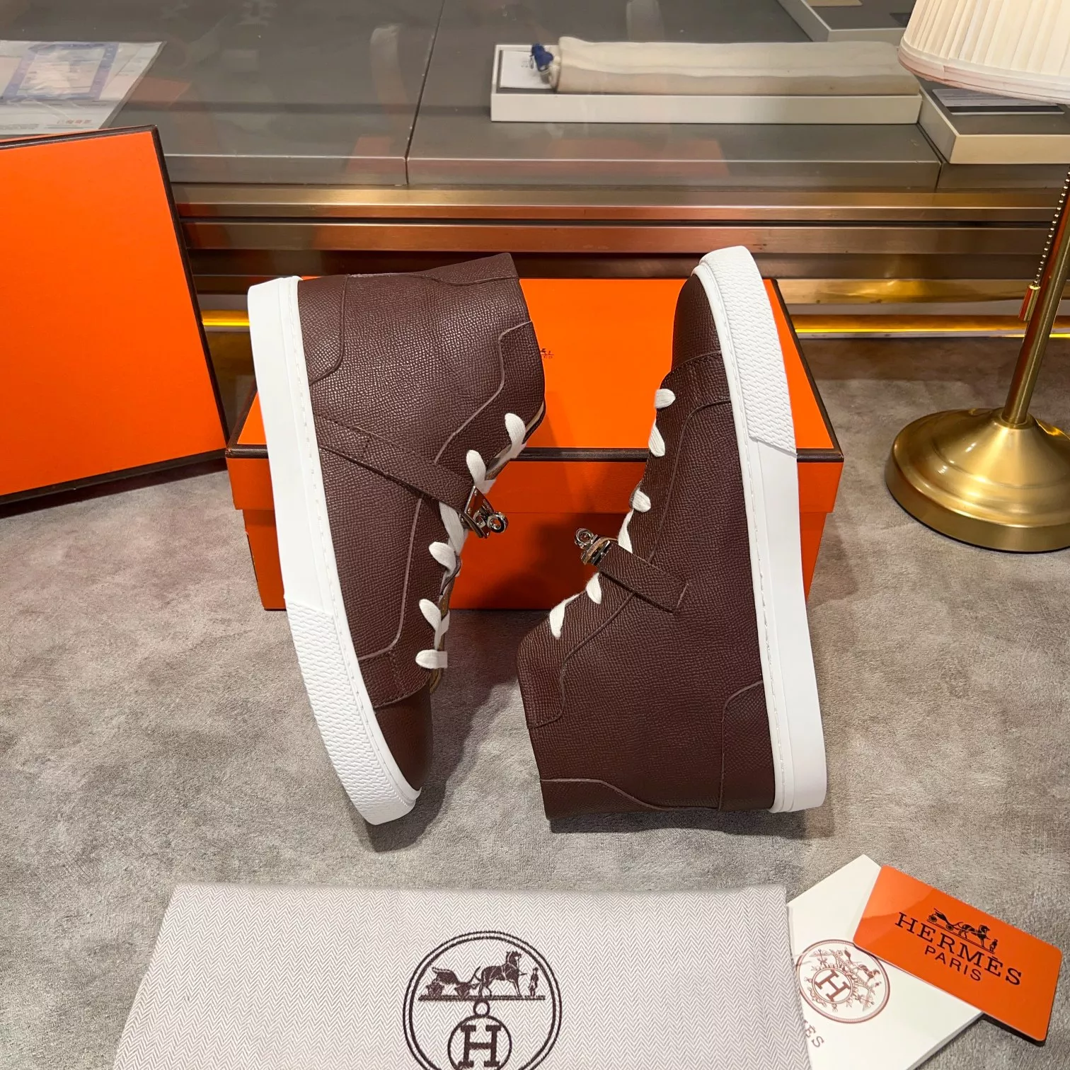 Hermes High Tops Shoes For Men Functional 124