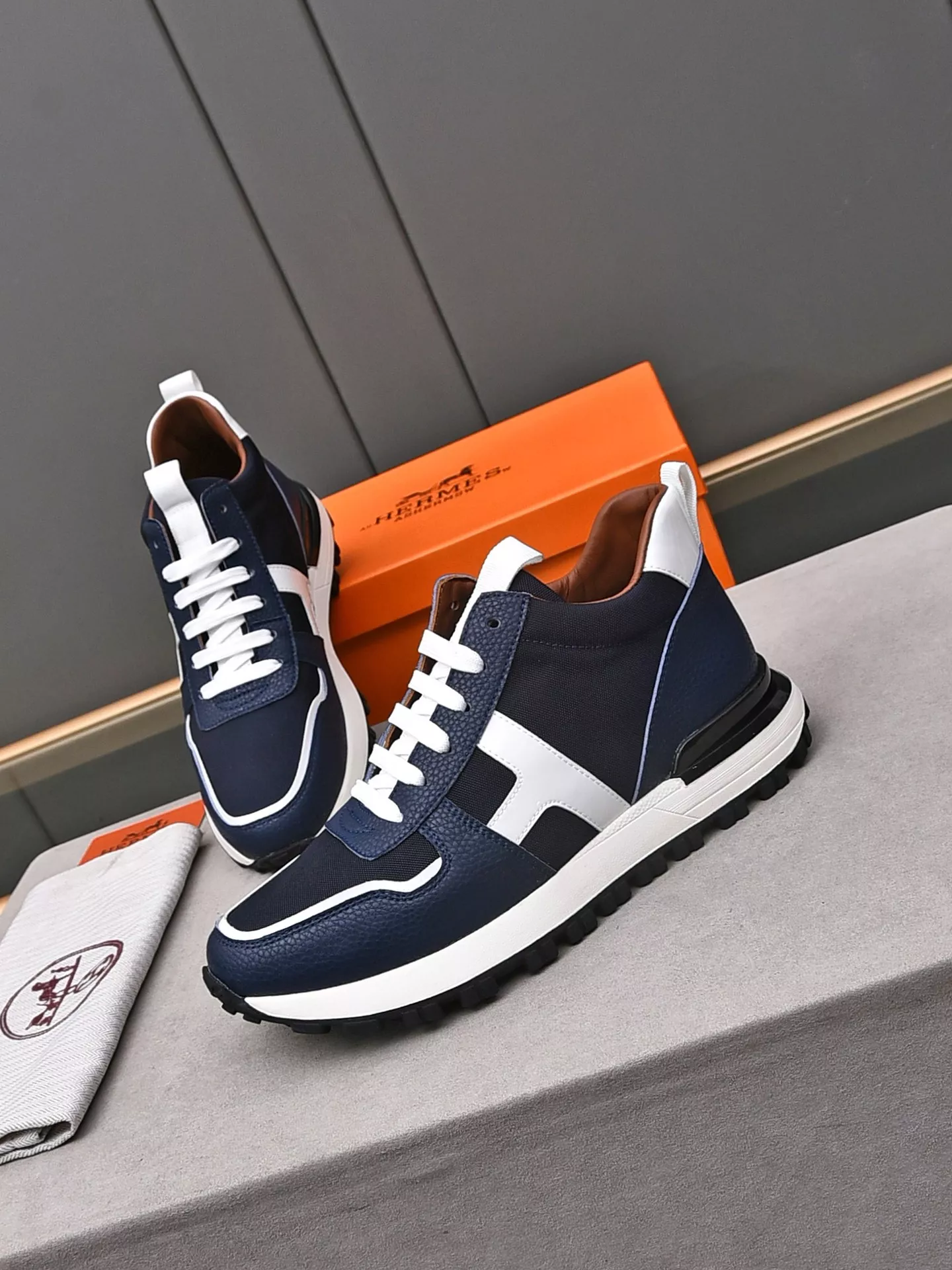 Hermes High Tops Shoes For Men HighQuality 7622