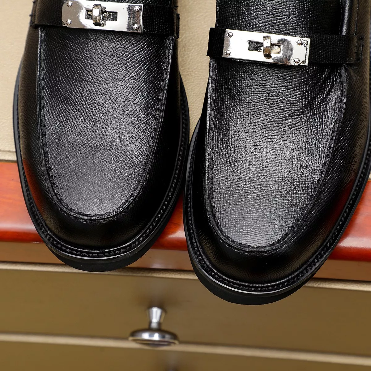 Hermes Leather Shoes For Men Affordable 1228