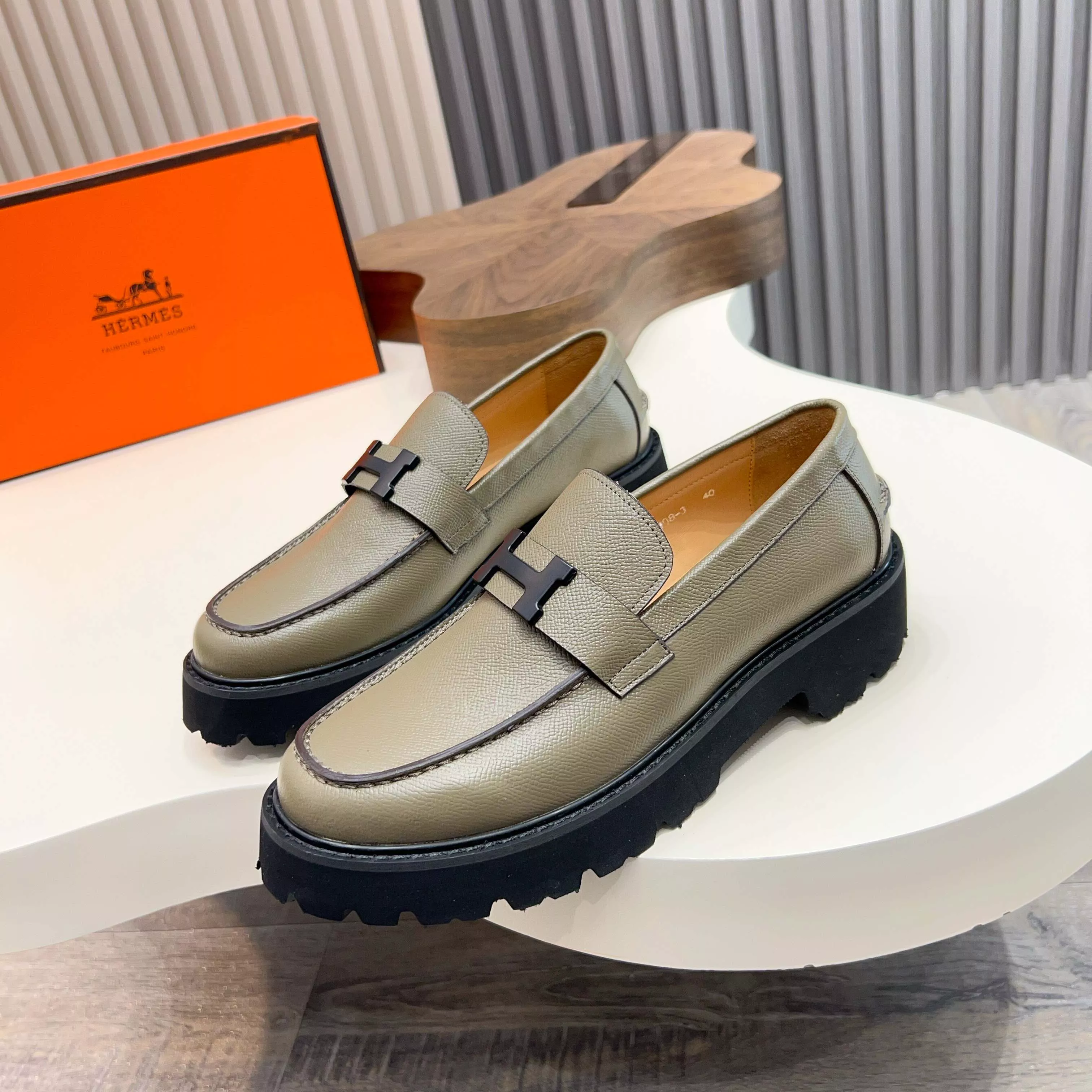 Hermes Leather Shoes For Men BestValue 9517