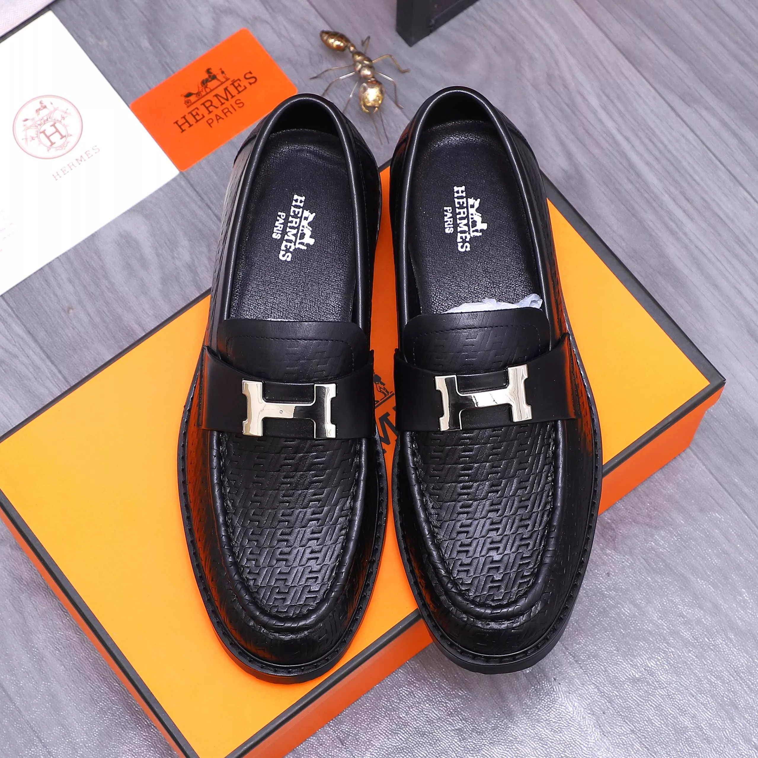 Hermes Leather Shoes For Men Classic 9755