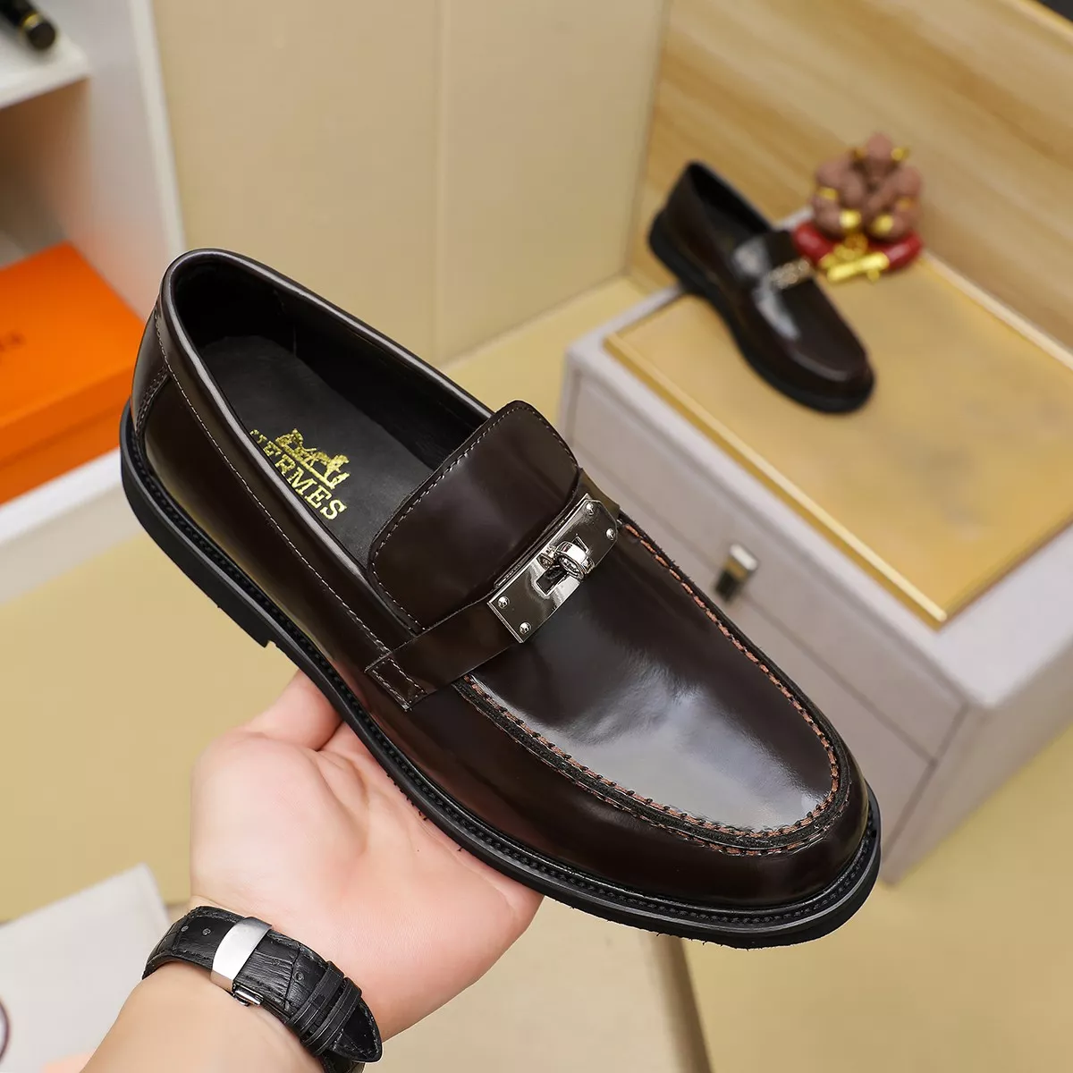 Hermes Leather Shoes For Men DailyWear 3486